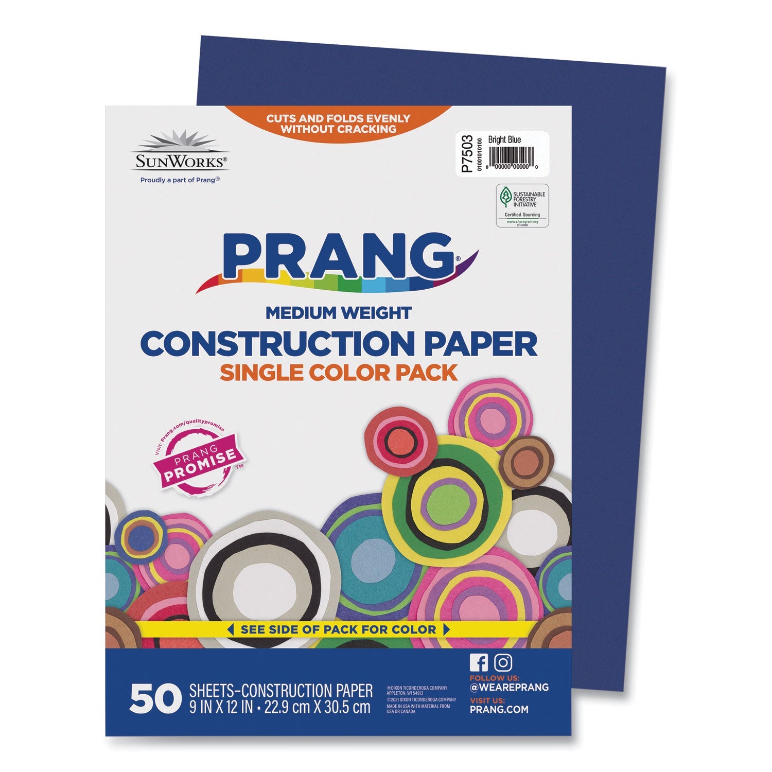 Prang SunWorks Bright Blue Construction Paper