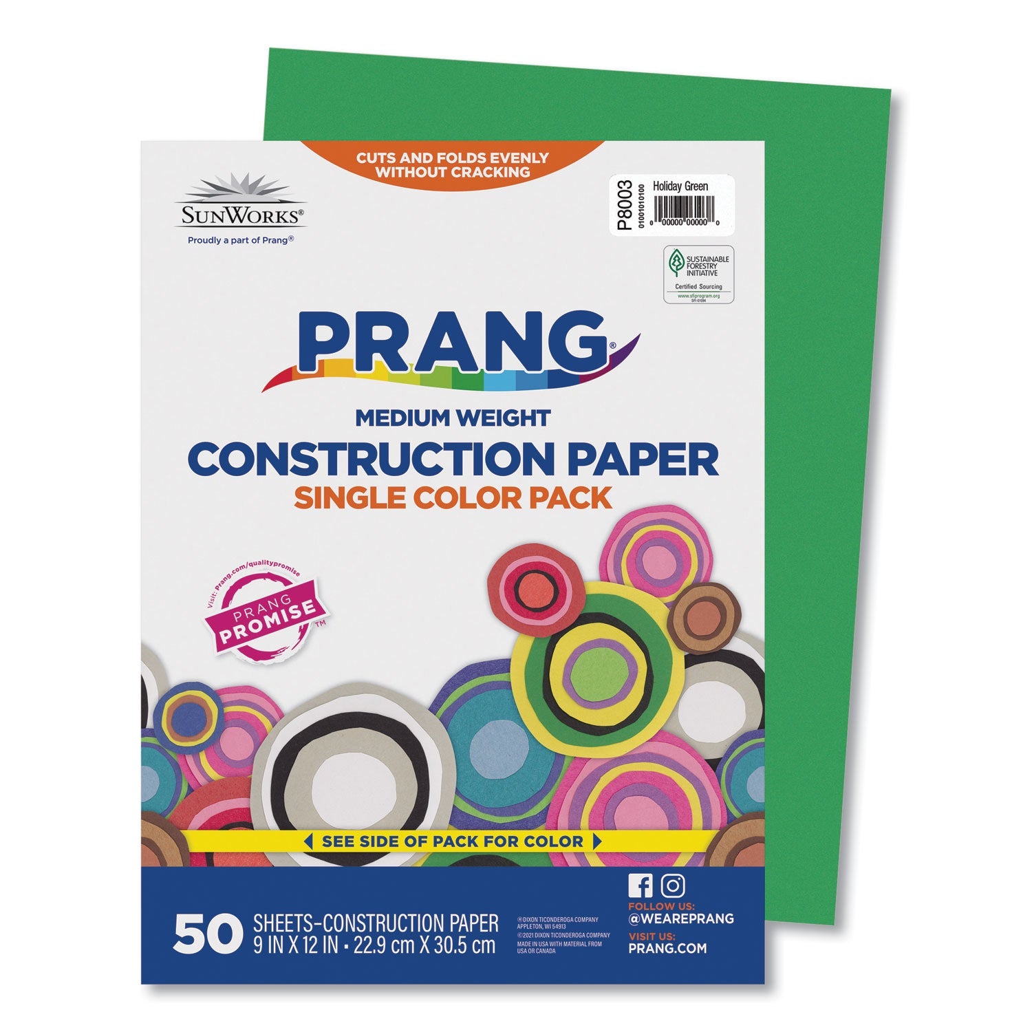 Prang SunWorks Holiday Green Construction Paper