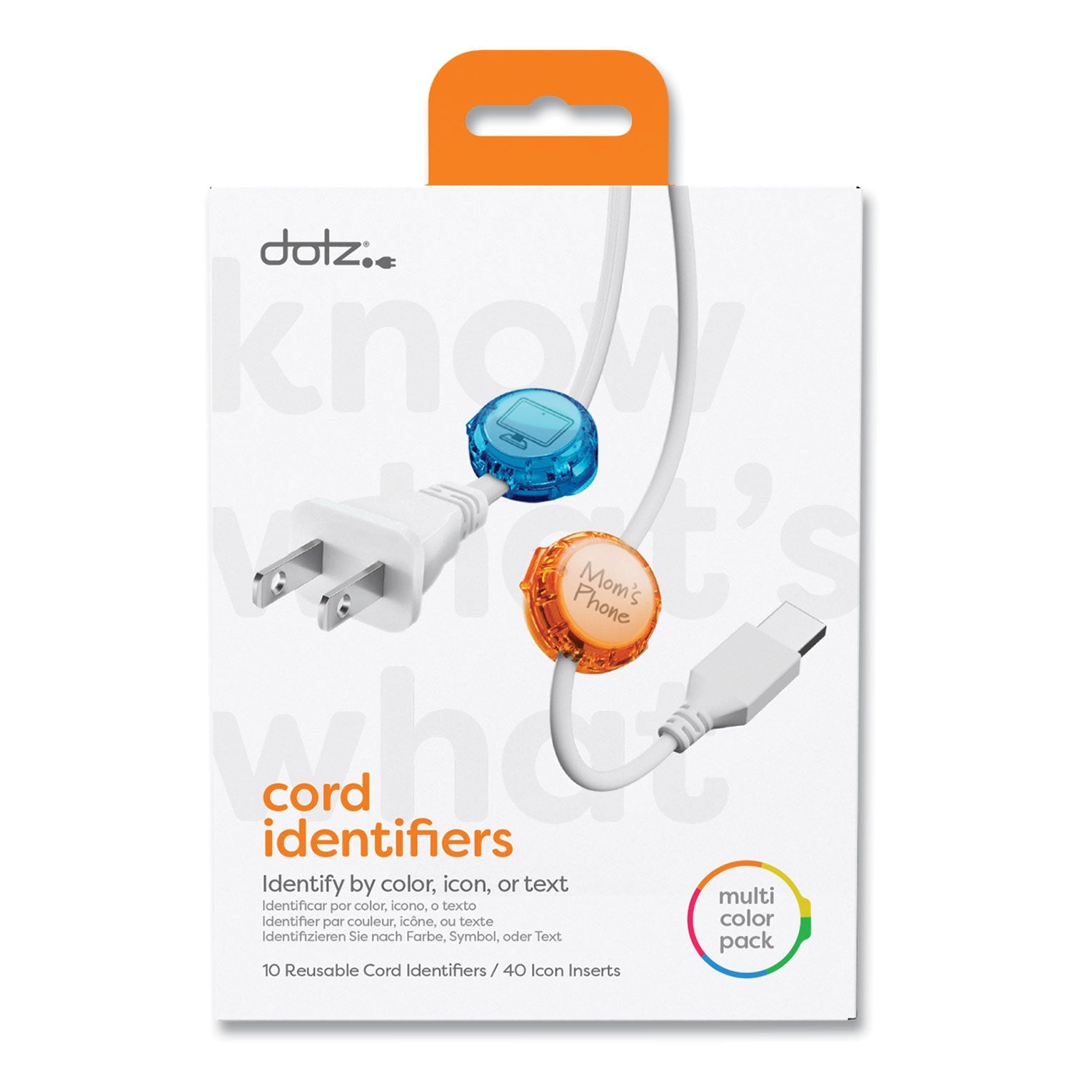 dotz Cord ID | 10-Pack, Multi-Colored