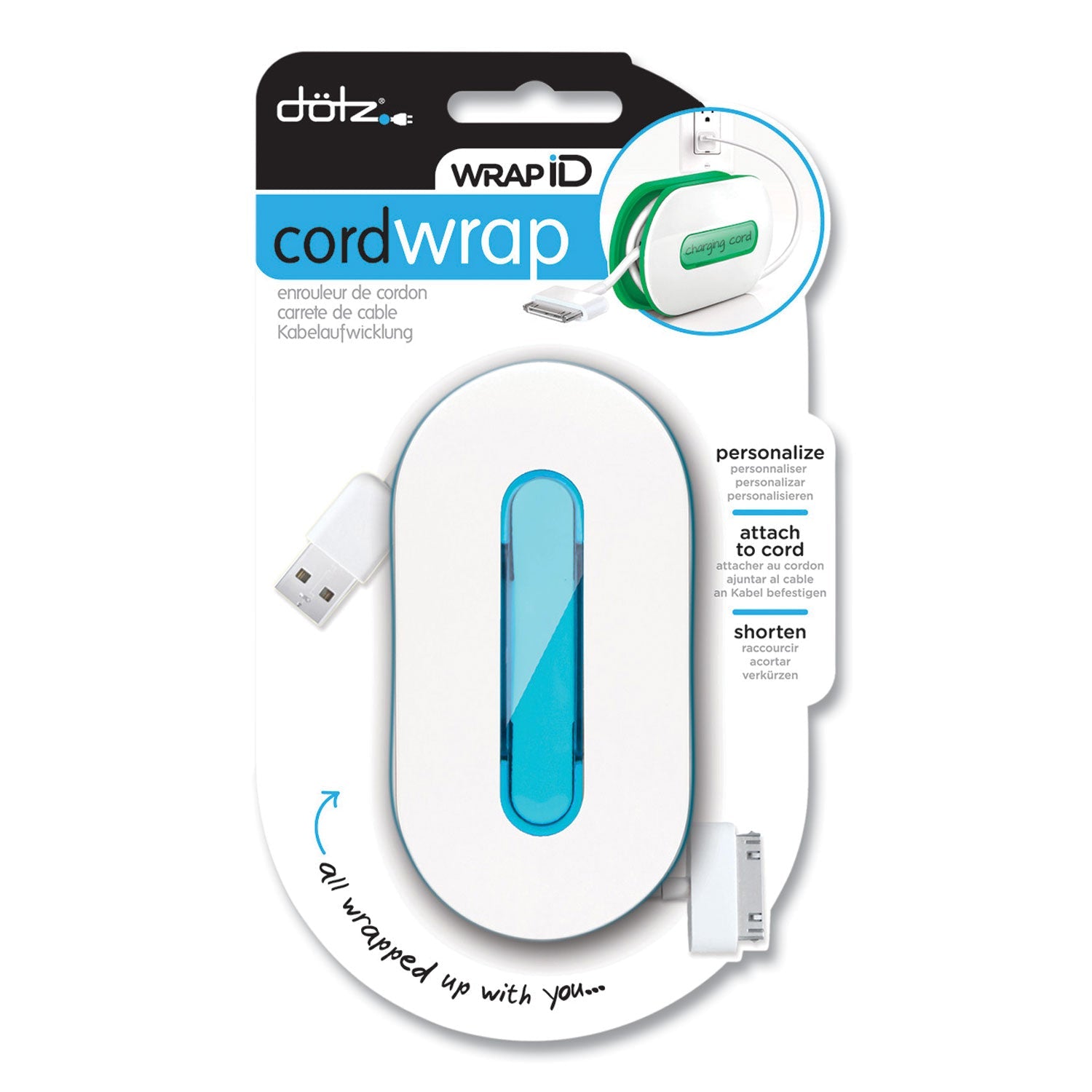 WrapID Cord Wrap | Shortens & Identifies Cords