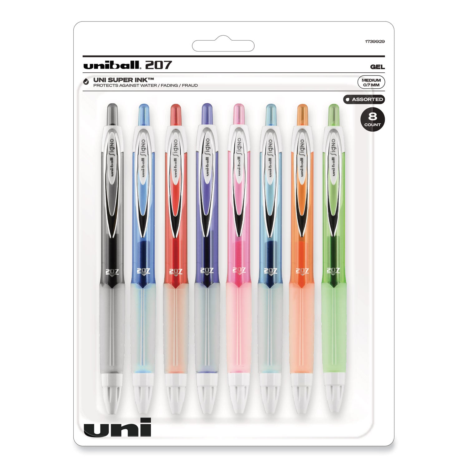 uniball Signo 207 Gel Pen | Assorted 8/Pack