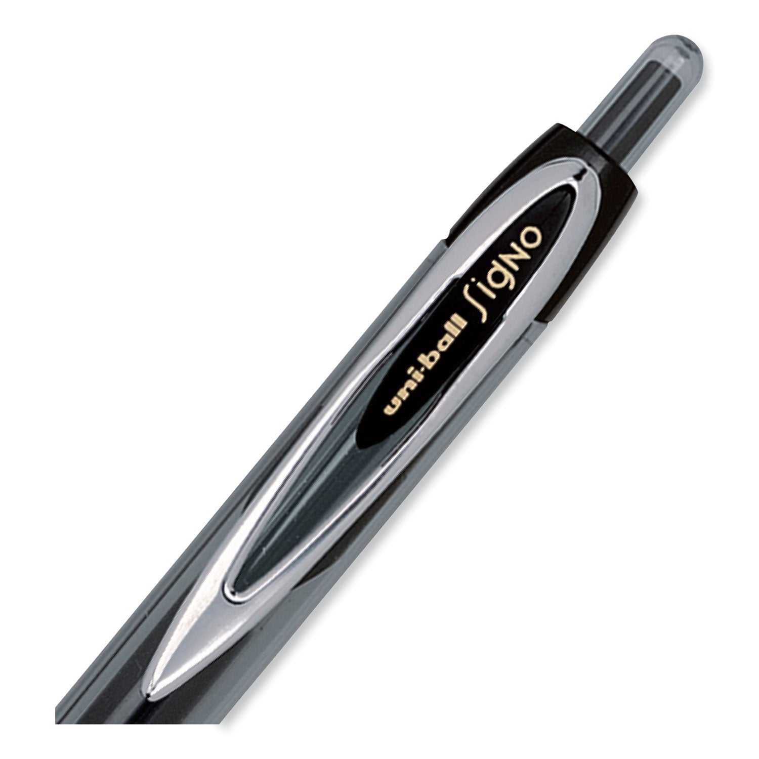 uniball® 207 Ultra Micro Gel Pen, Retractable, Ultra-Micro 0.38 mm, Black Ink, Clear/Black Barrel - Bloom Skins