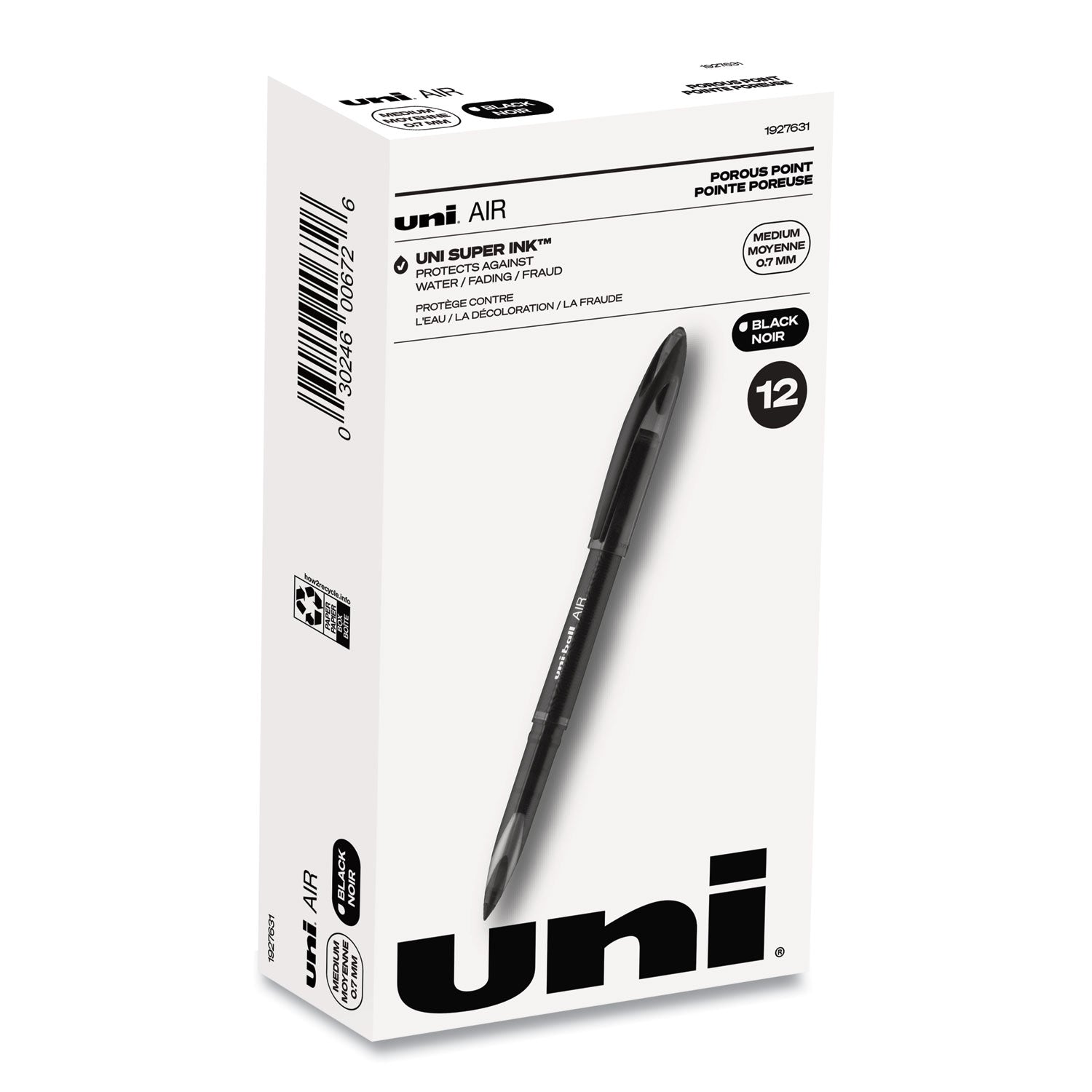 AIR Porous Rollerball Pen | Black Dozen