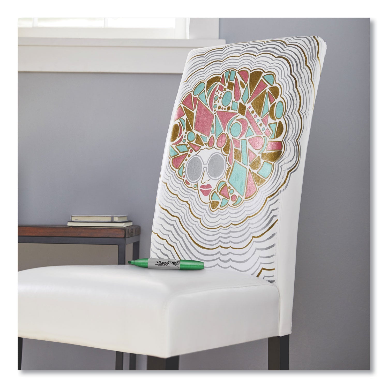 Sharpie® Metallic Chisel Tip Permanent Marker, Medium Chisel Tip, Assorted, 6/pack