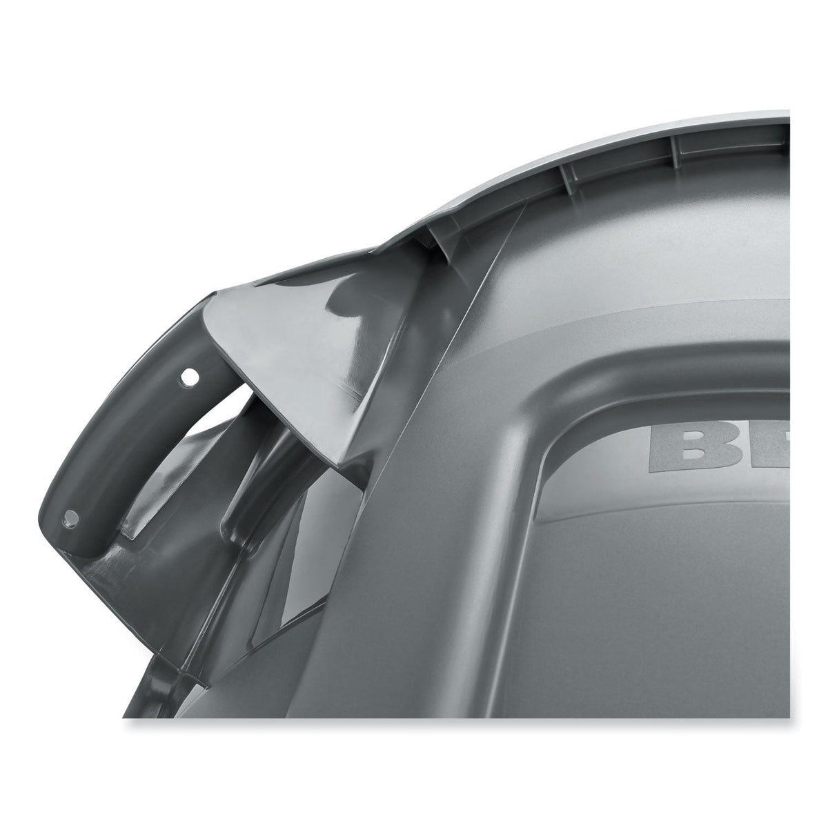 Rubbermaid® Commercial Vented Round Brute Container, 55 gal, Plastic, Gray