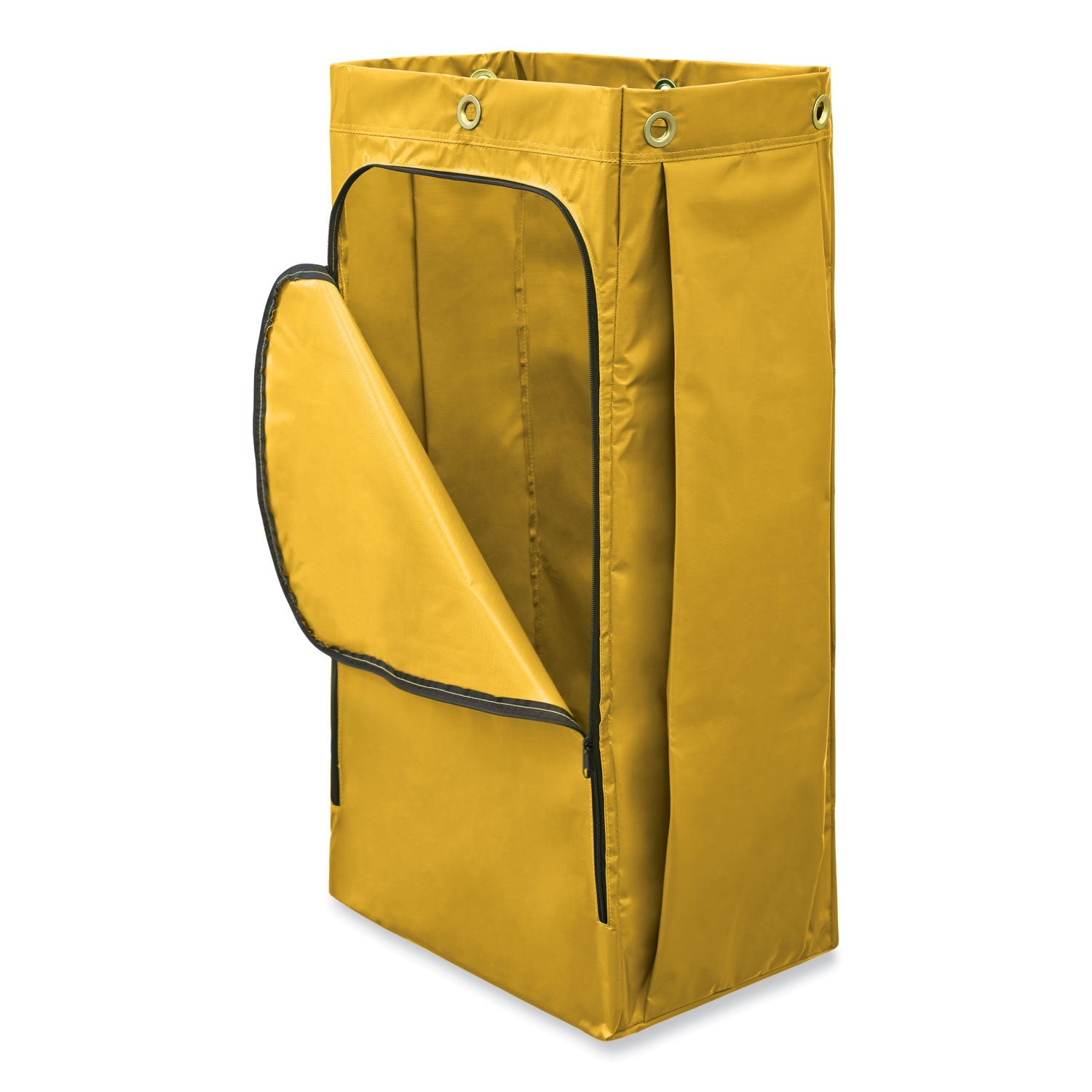 Rubbermaid® Commercial Vinyl Cleaning Cart Bag for Rubbermaid Commercial 9T76, 9T77 and 9T78, 34 gal, 17.5" x 10.5" x 33", Yellow