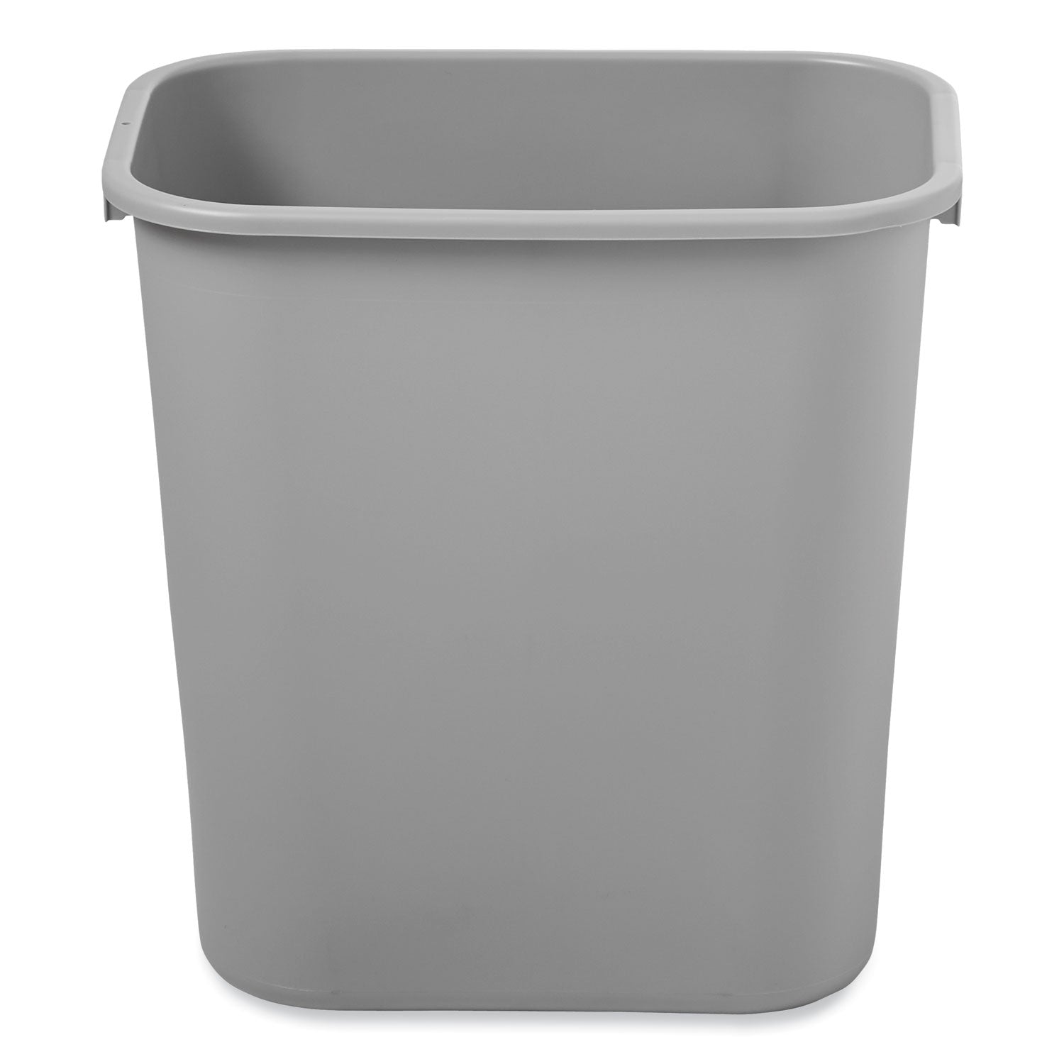 Rubbermaid® Commercial Deskside Plastic Wastebasket, 7 gal, Plastic, Gray