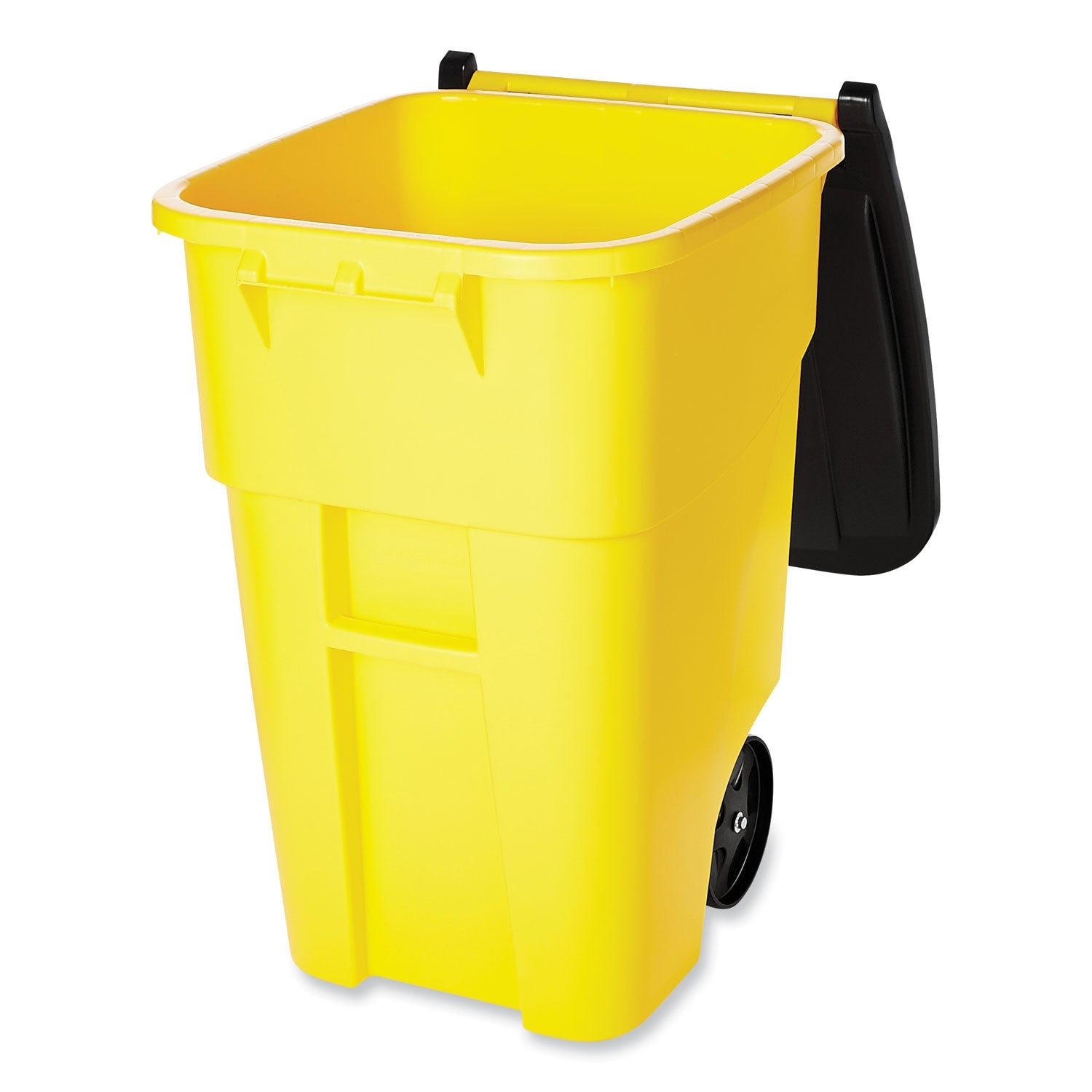 Rubbermaid® Commercial Square Brute Rollout Container, 50 gal, Molded Plastic, Yellow