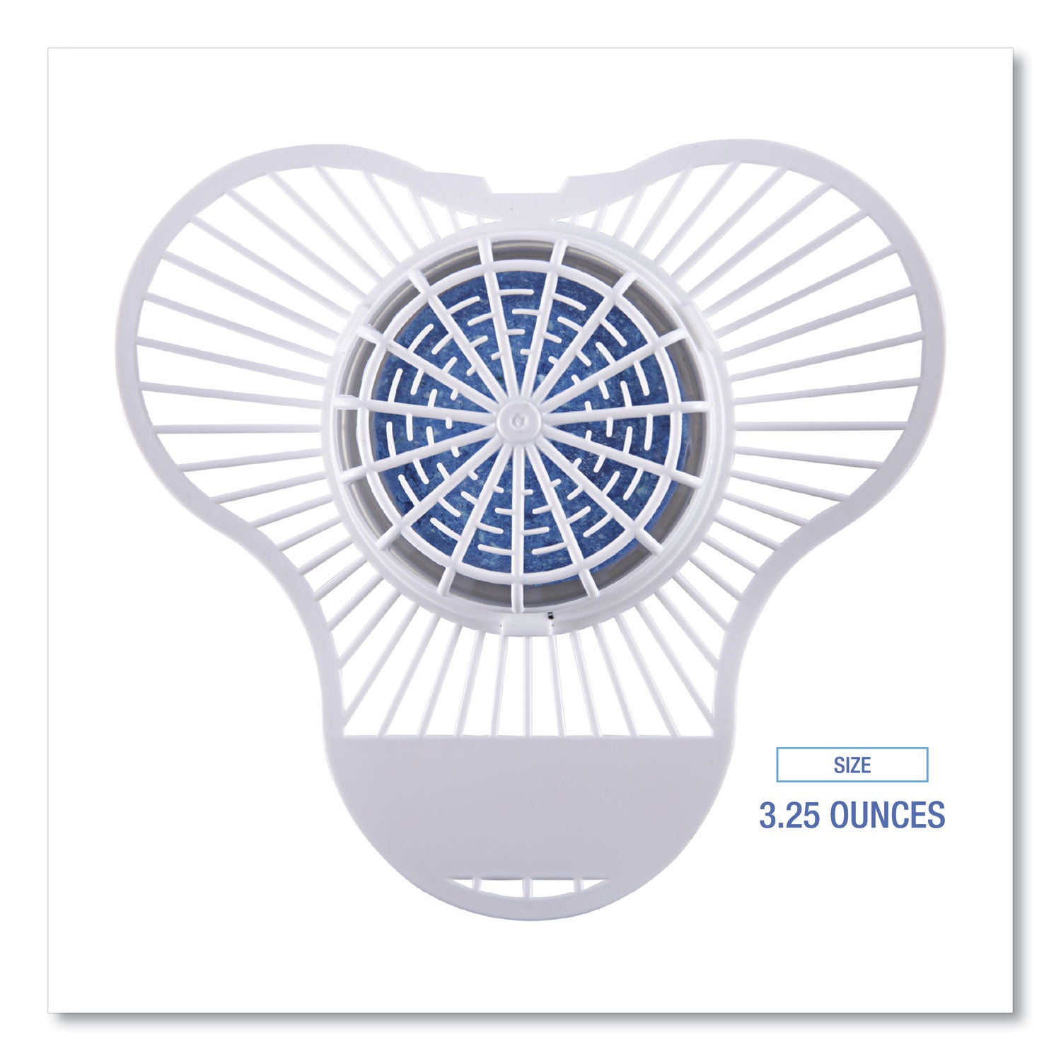 Boardwalk® Urinal Screen with Non-Para Deodorizer Block, Green Apple Scent, 3.25 oz, Blue/White, 12/Box