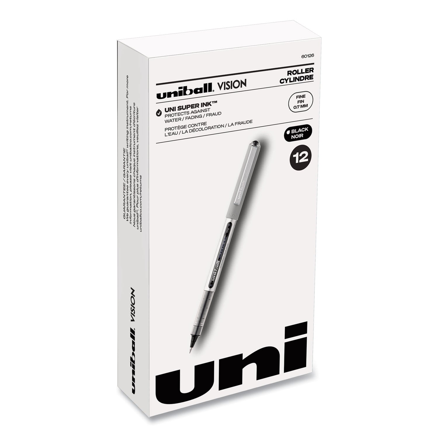 uniball VISION Rollerball Pen | Stick Fine Black