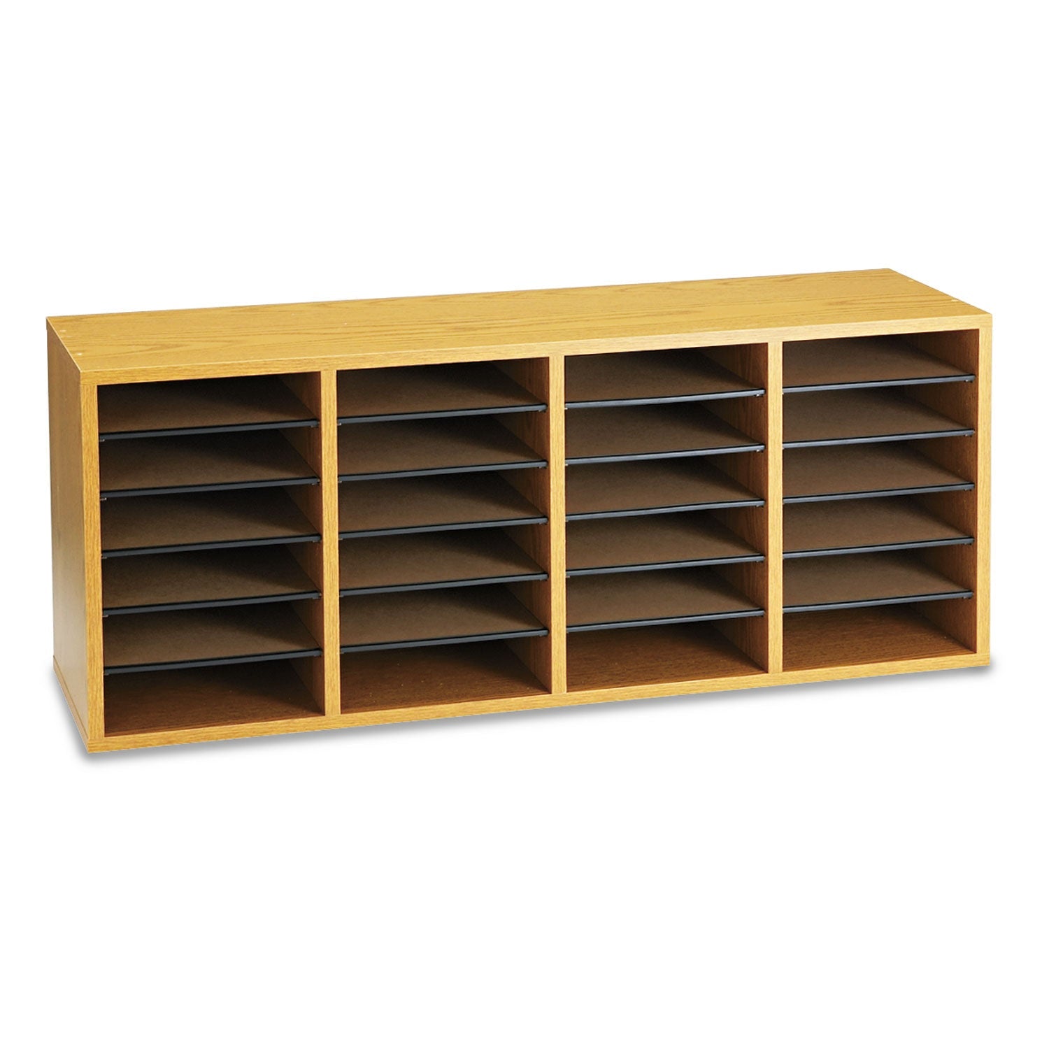 Wood/Laminate Sorter | 24 Compartments, Oak