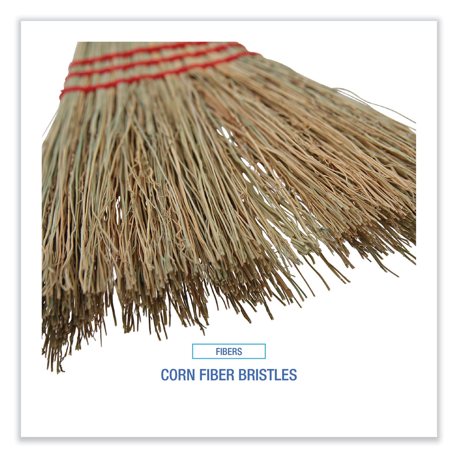 Boardwalk® Corn Fiber Lobby/toy Broom, Corn Fiber Bristles, 39" Overall Length, Red