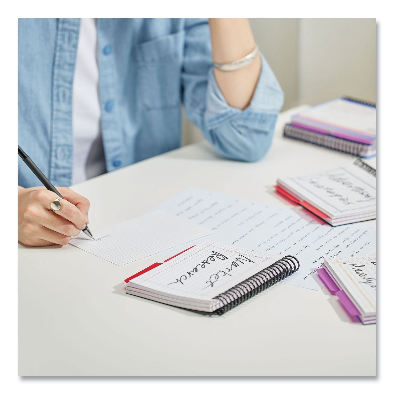 Universal® Spiral Bound Index Cards, Ruled, 4 X 6, White, 120/pack