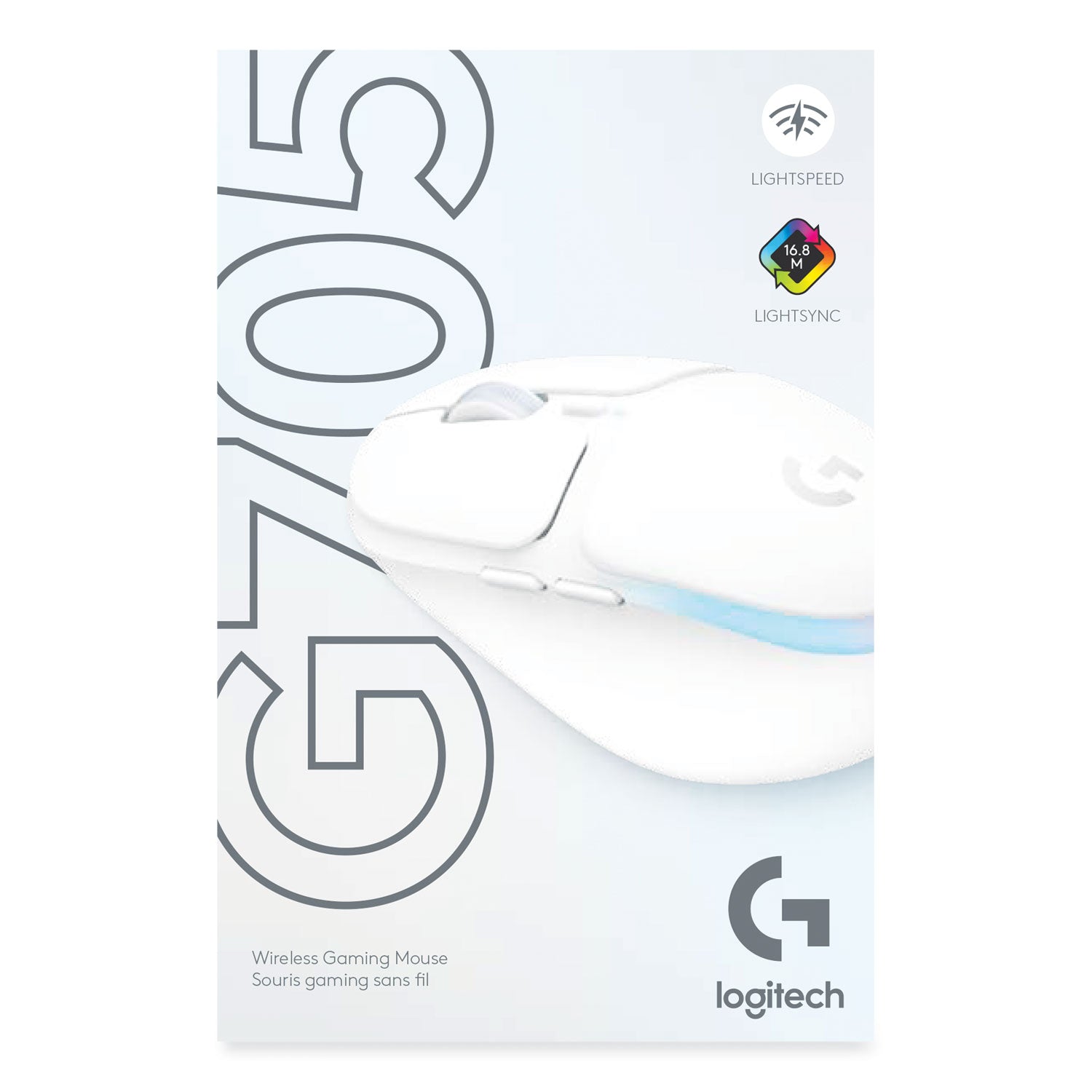 Logitech® G705 Wireless Gaming Mouse, 2.4 GHz Frequency/33 ft Wireless Range, Right Hand Use, White - Bloom Skins