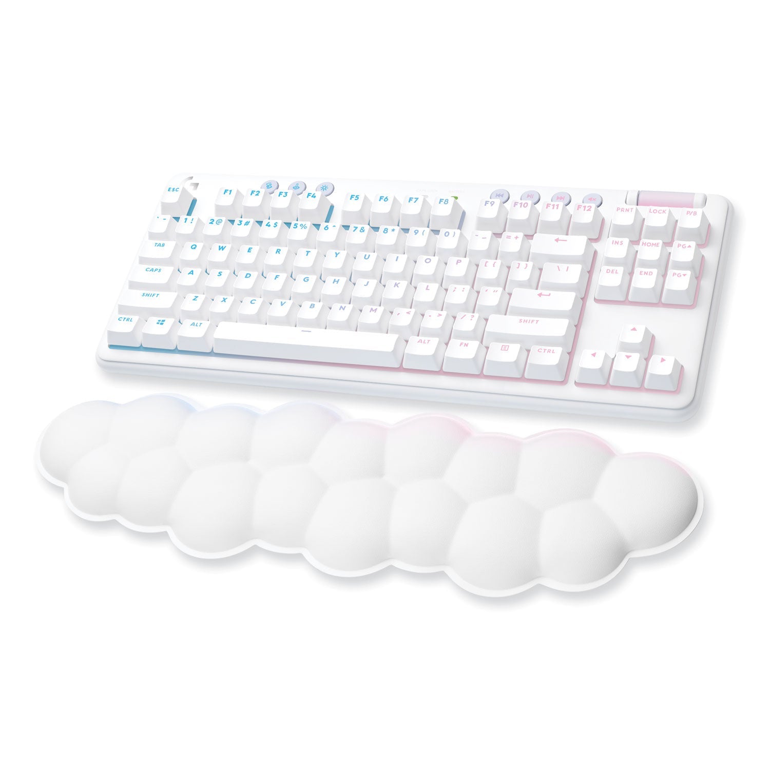 Logitech® G715 Wireless Gaming Keyboard, 87 Keys, White - Bloom Skins