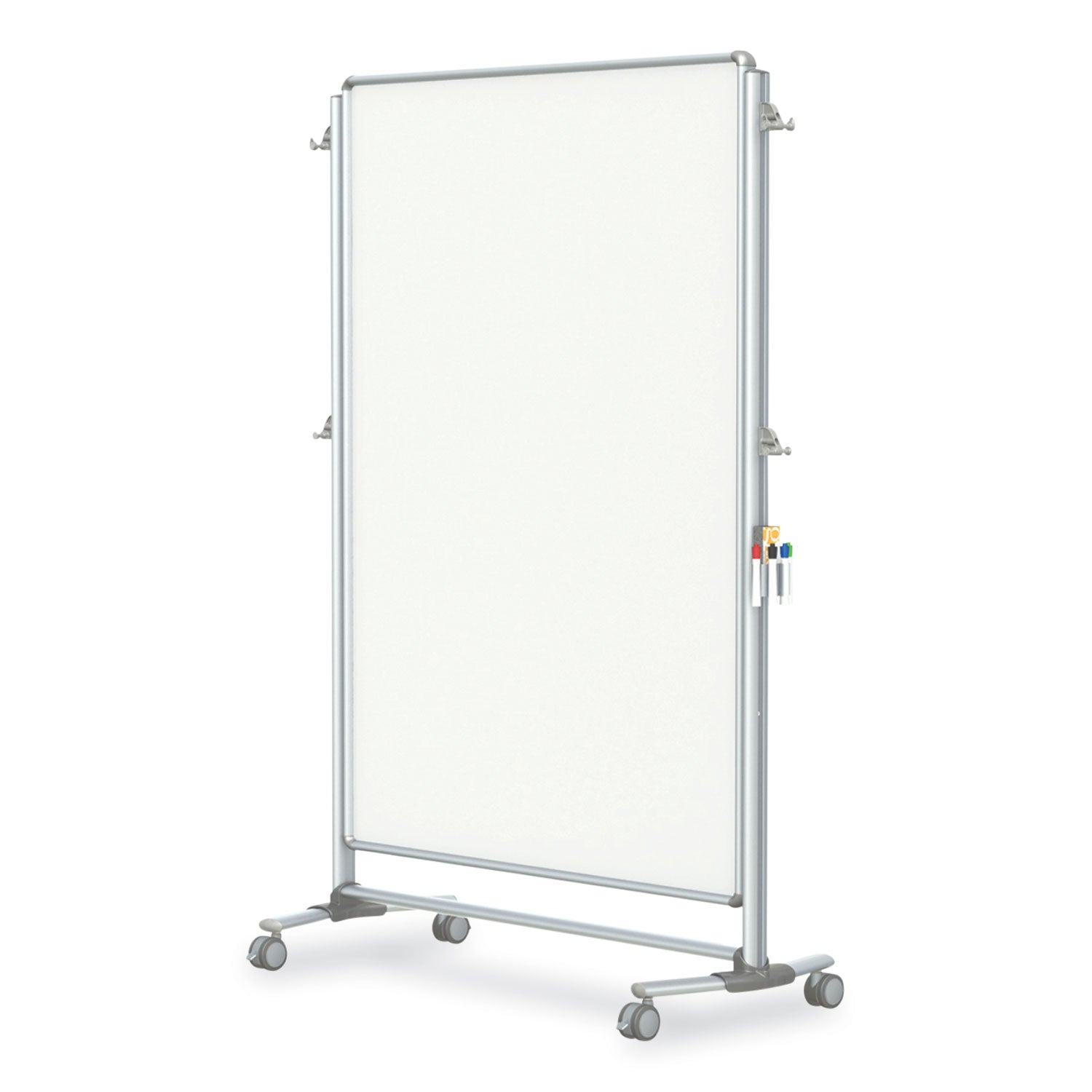 Ghent Nexus Partition Whiteboard, 36" x 48", White Surface, Satin Aluminum Frame