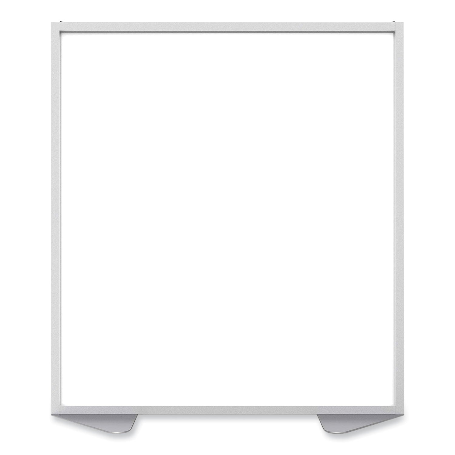 Ghent Floor Partition with Aluminum Frame, 48.06 x 2.04 x 53.86, White