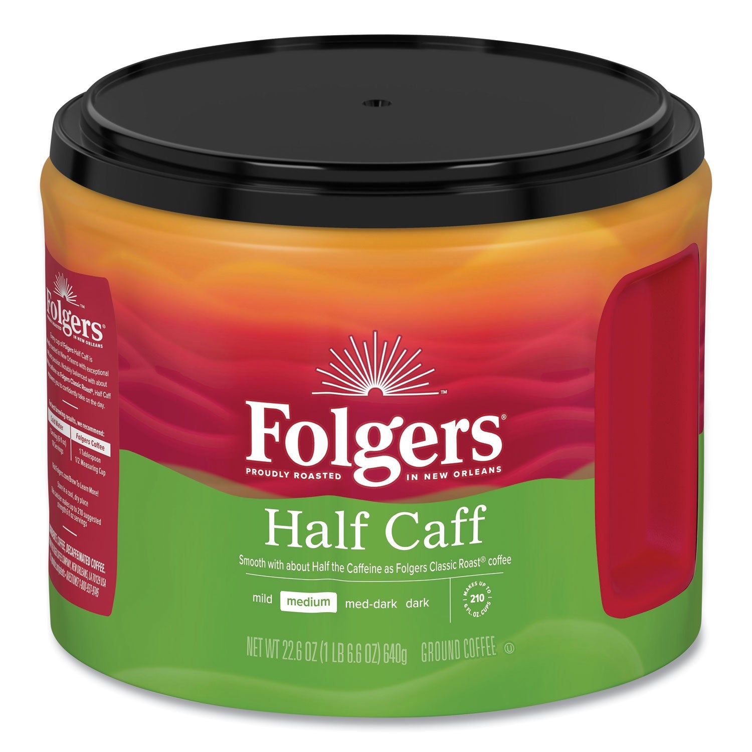 Half Caff Ground Coffee | 22.6 Oz Canister