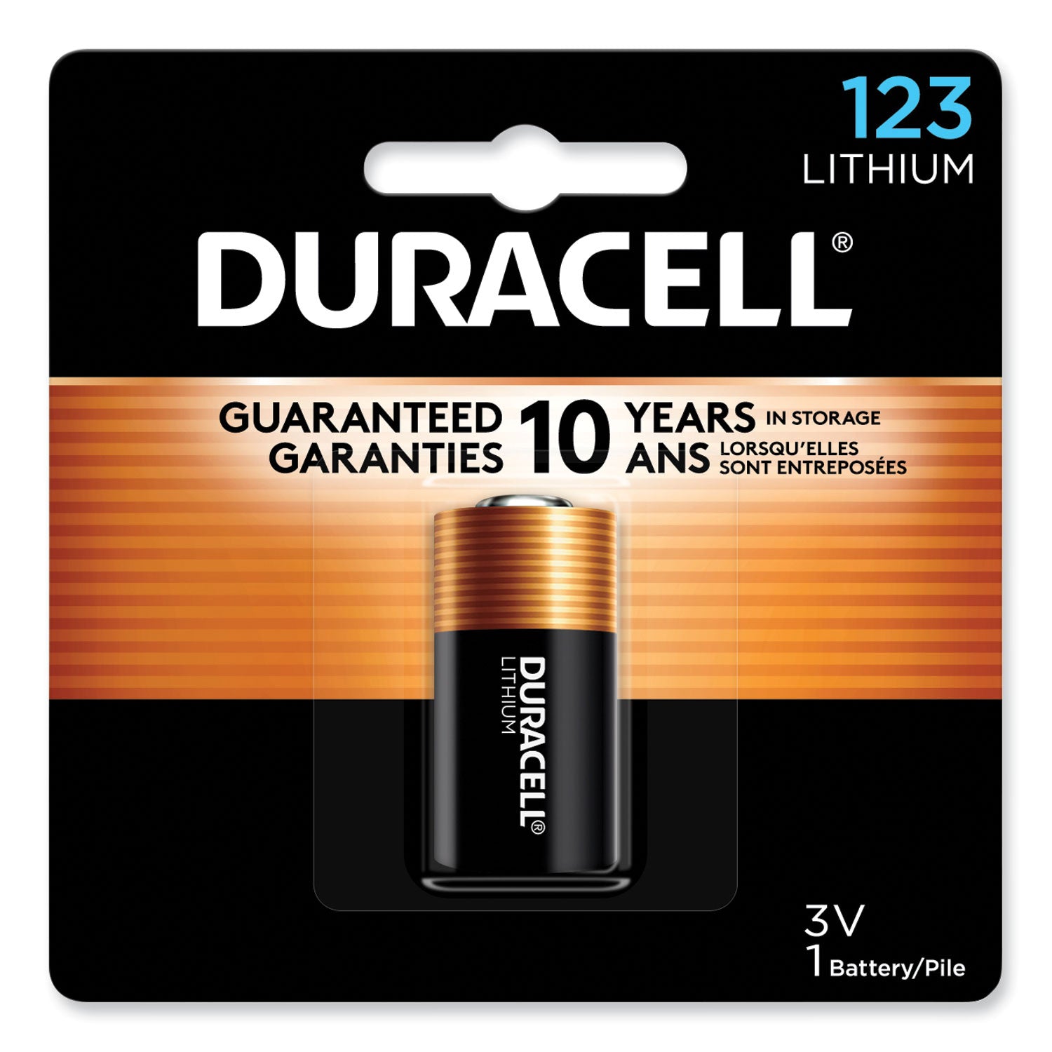 Duracell® Specialty High-Power Lithium Battery, 123, 3 V