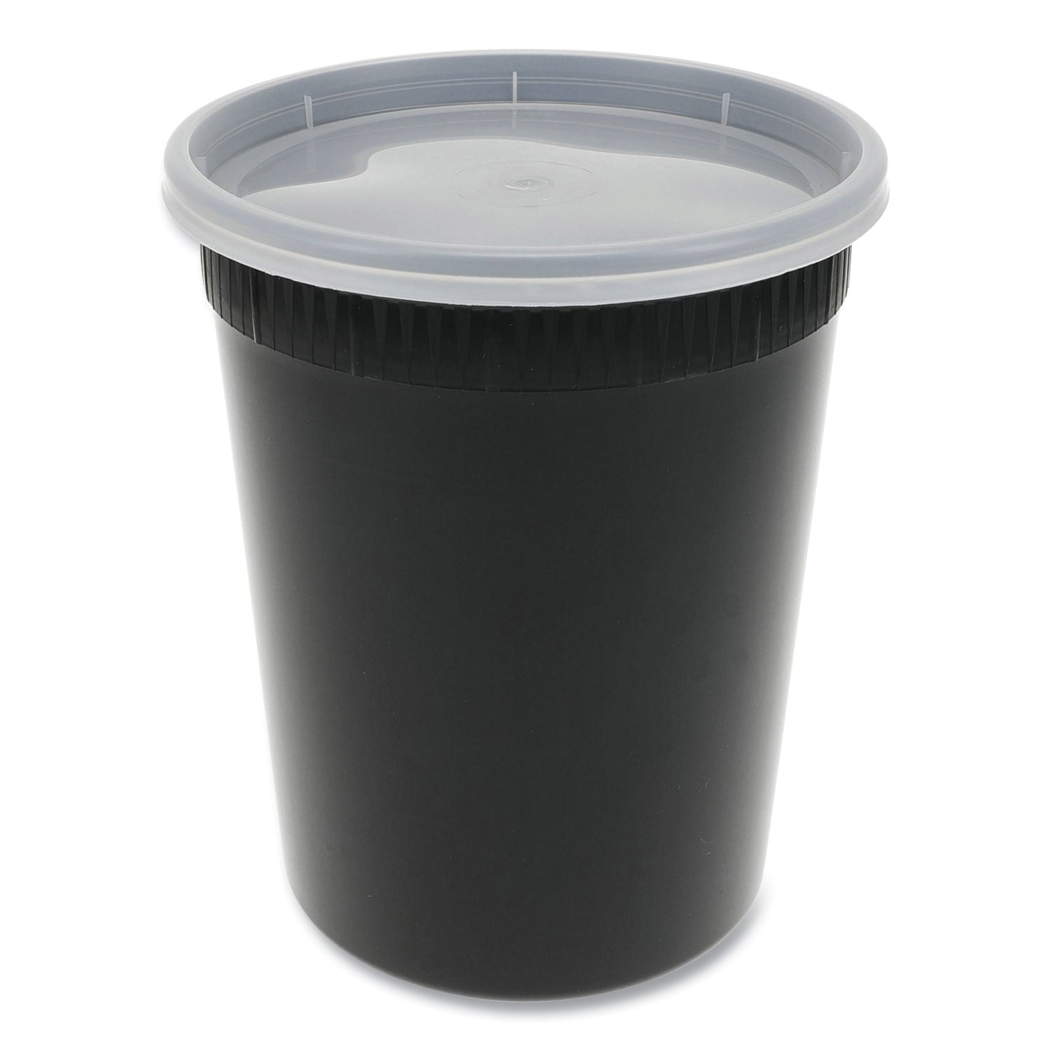Microwavable Container | 32 oz | Black/Clear