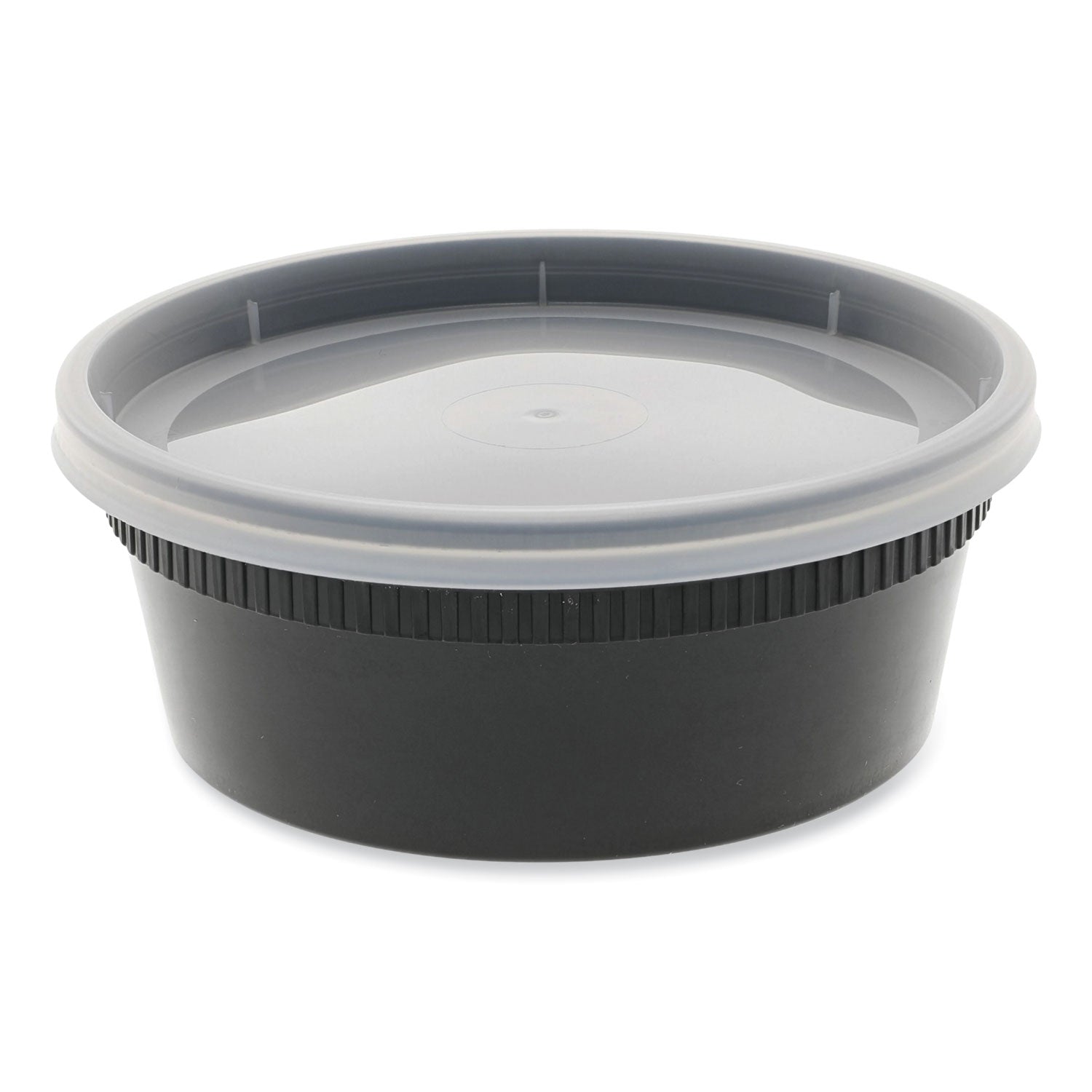 Microwavable Container | 8 oz | Black/Clear