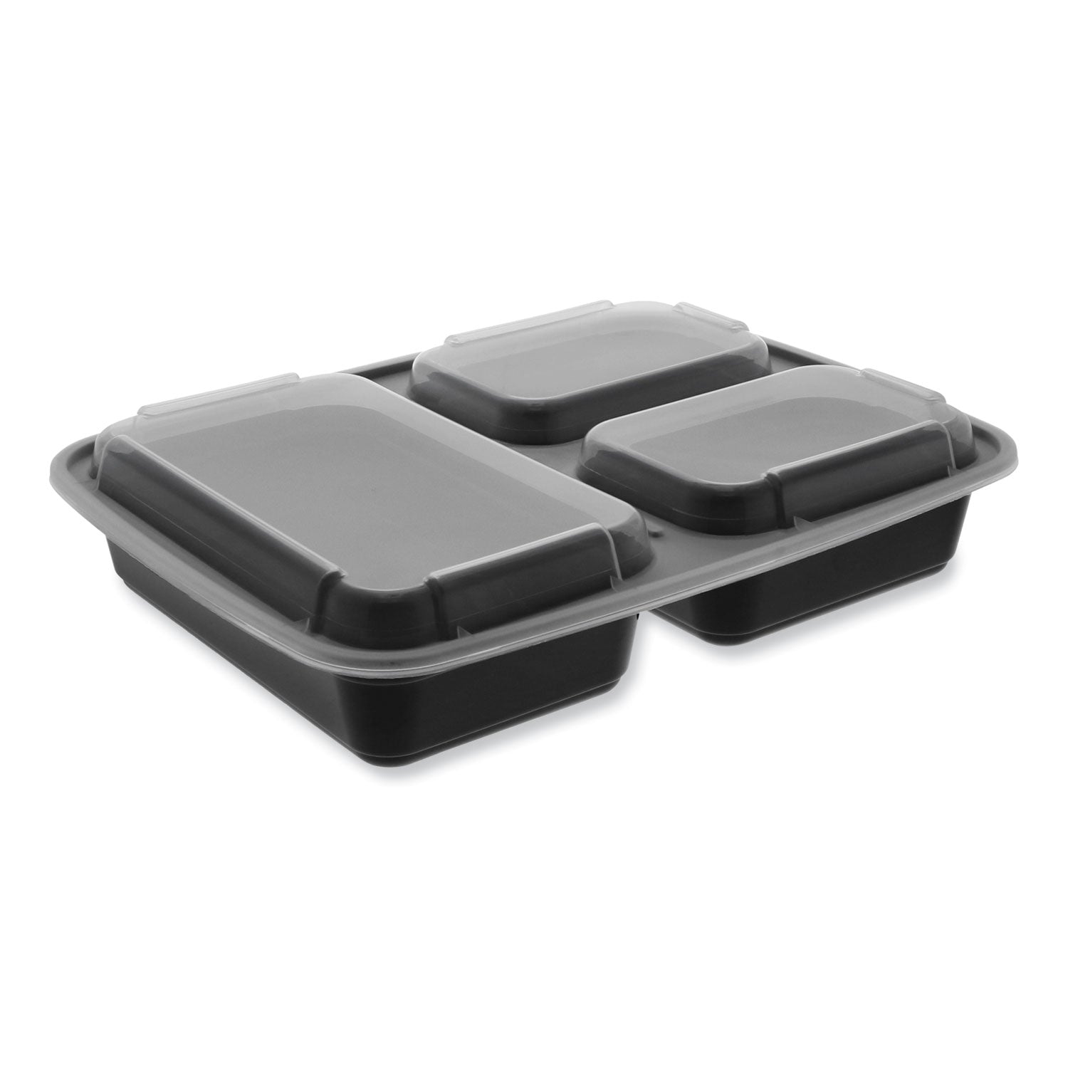 Microwavable Container | 32 oz | Black/Clear