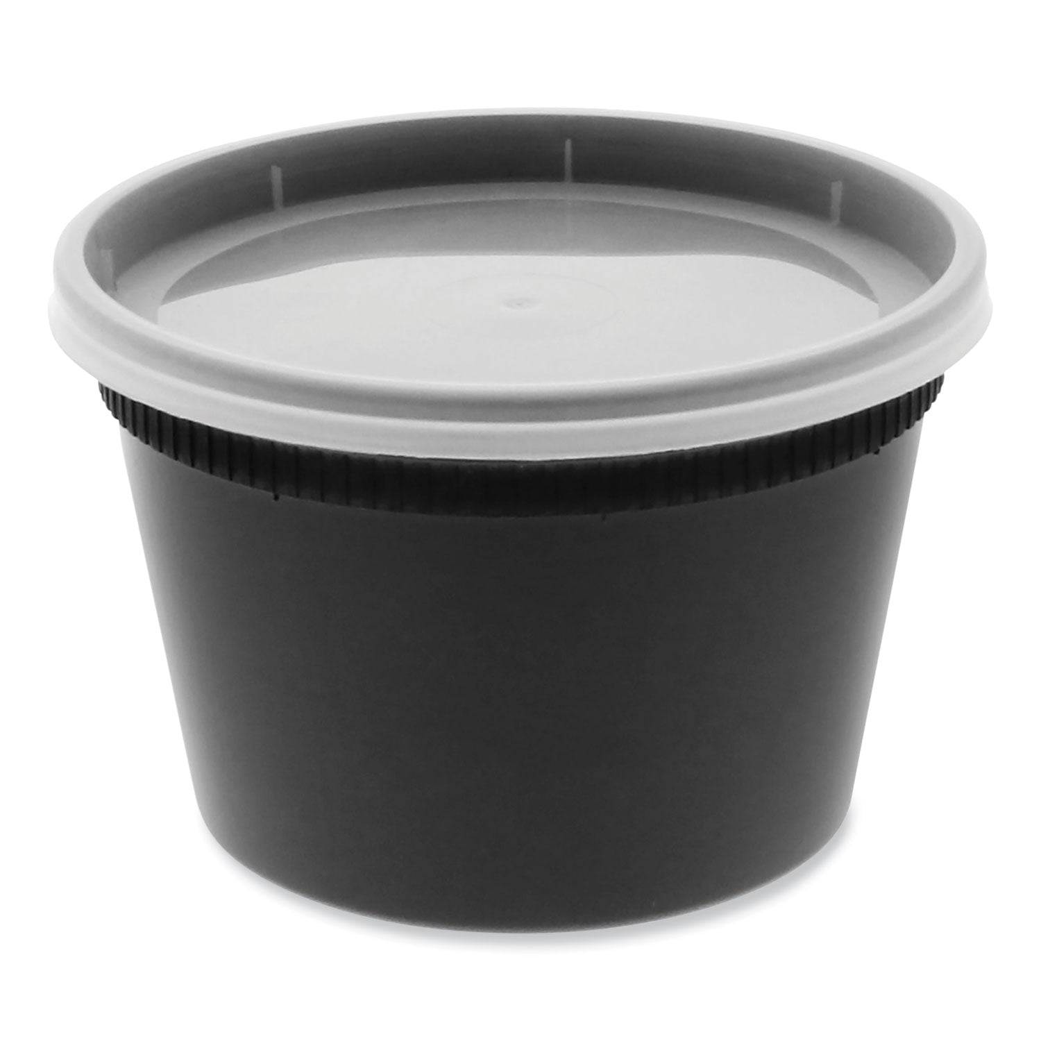 Microwavable Container | 16 oz | Black/Clear