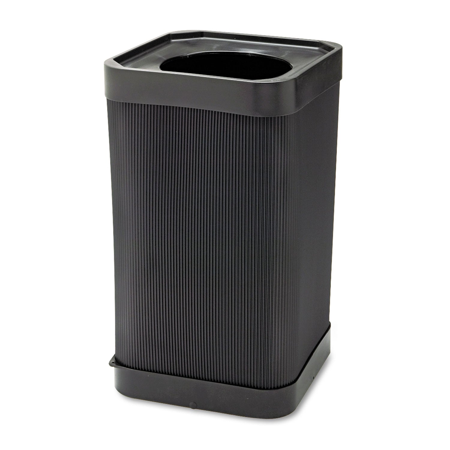 Safco® At-Your-Disposal Top-Open Receptacle, 38 gal, Polyethylene, Black