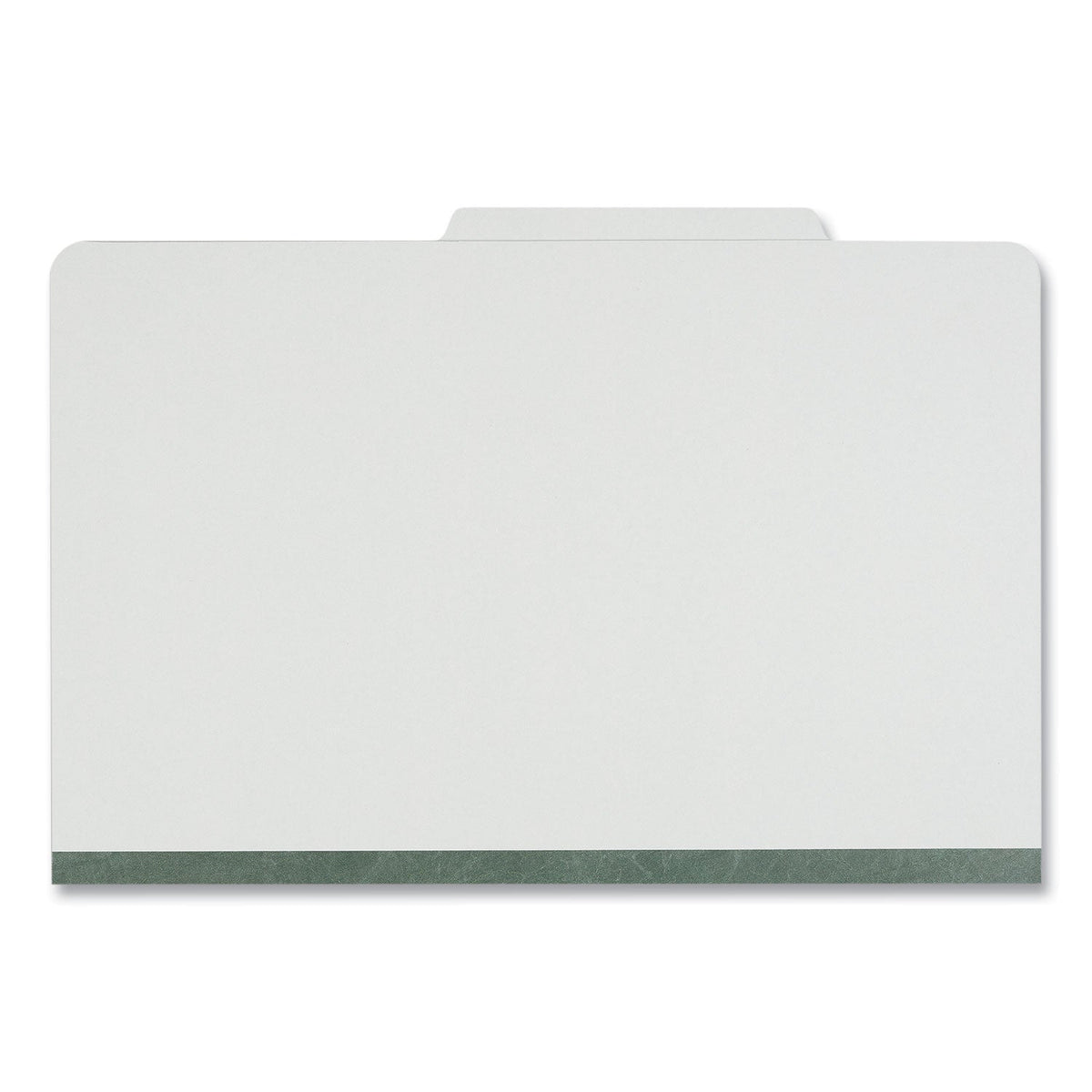 Universal® Four-Section Pressboard Classification Folders, 2" Expansion, 1 Divider, 4 Fasteners, Legal Size, Gray Exterior, 10/Box