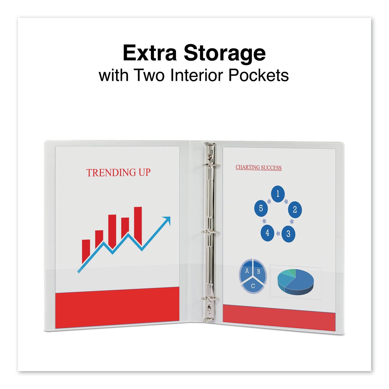 Universal® Slant D-Ring View Binder, 3 Rings, 0.5" Capacity, 11 x 8.5, White