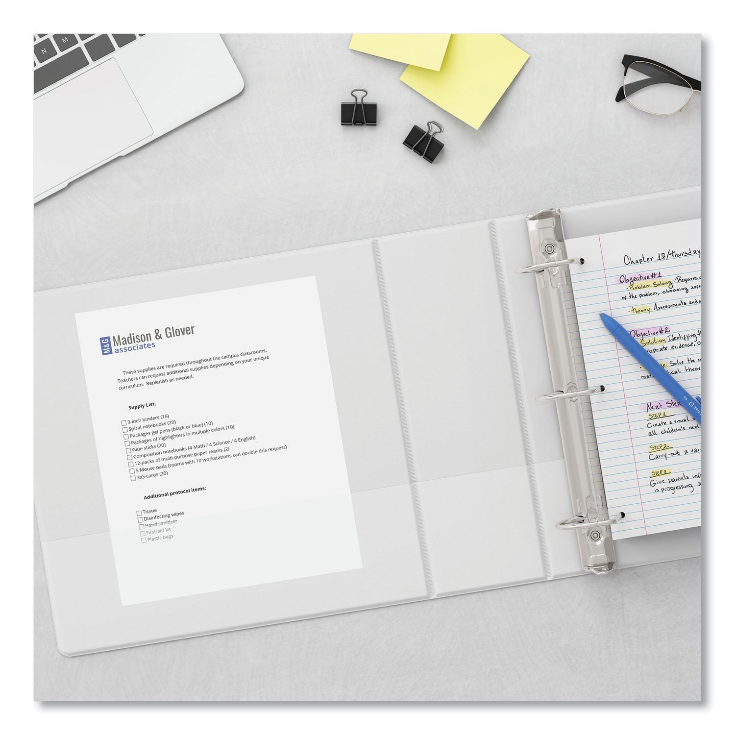 Universal® Slant D-Ring View Binder, 3 Rings, 0.5" Capacity, 11 x 8.5, White