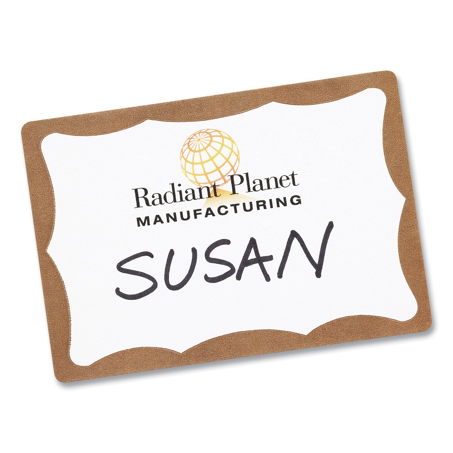 Avery® Printable Adhesive Name Badges, 3.38 X 2.33, Gold Border, 100/pack