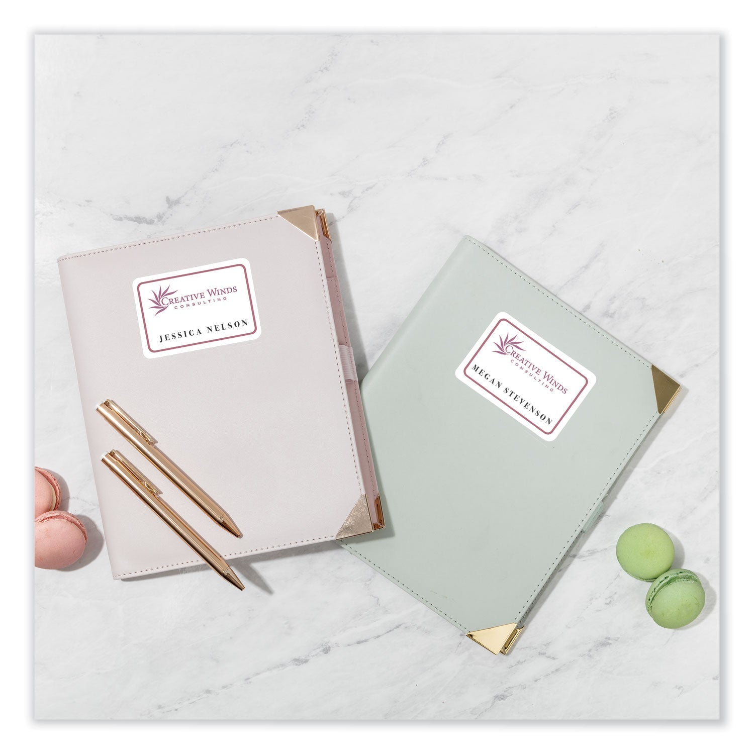 Avery® Printable Adhesive Name Badges, 3.38 X 2.33, White, 100/pack