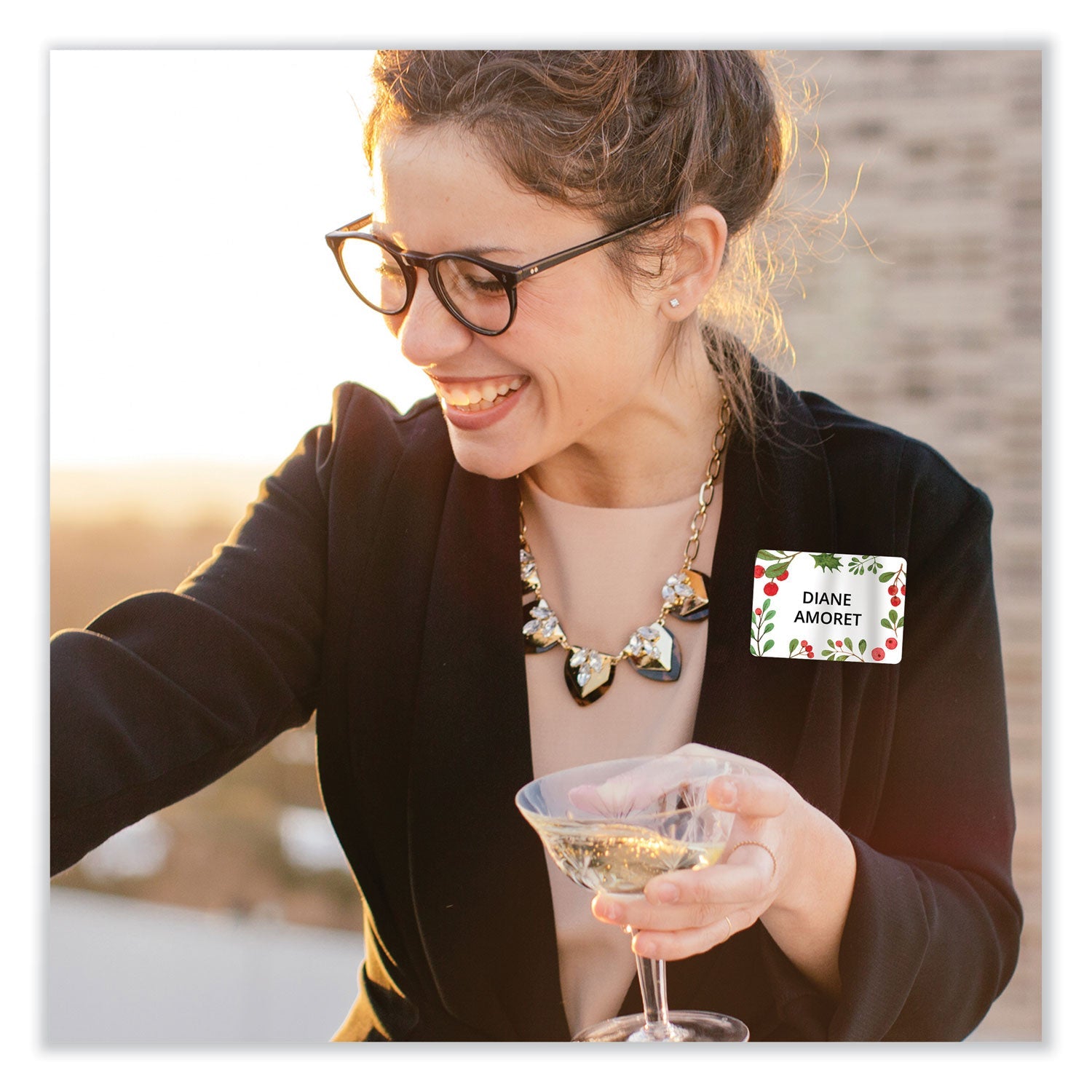 Avery® Printable Adhesive Name Badges, 3.38 X 2.33, White, 100/pack