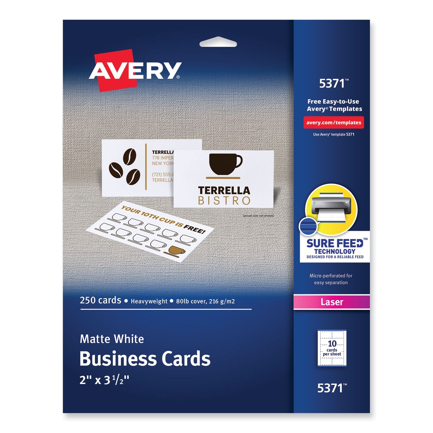Printable Business Cards | White | 250 Cards