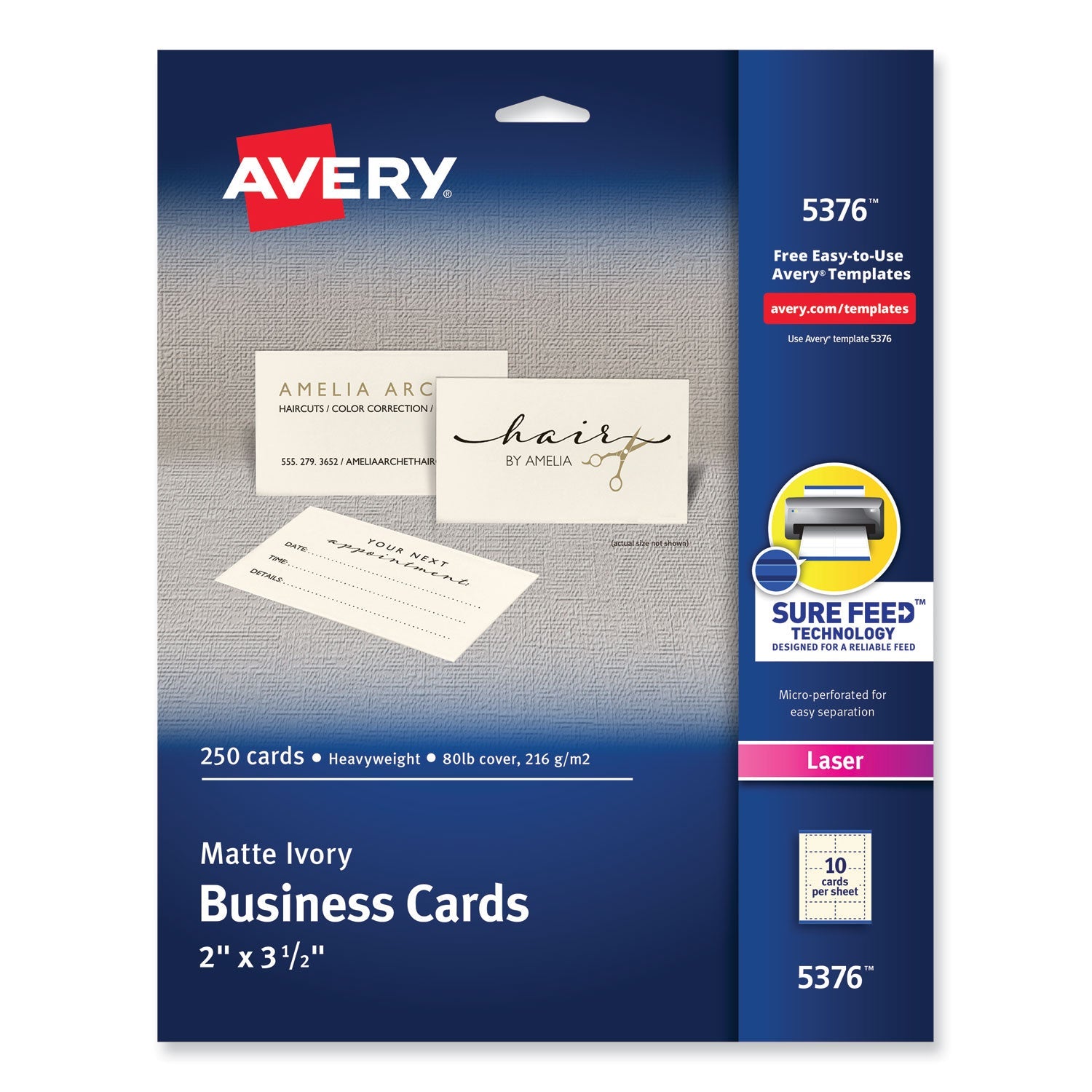 Printable Business Cards | Ivory | 250 Cards