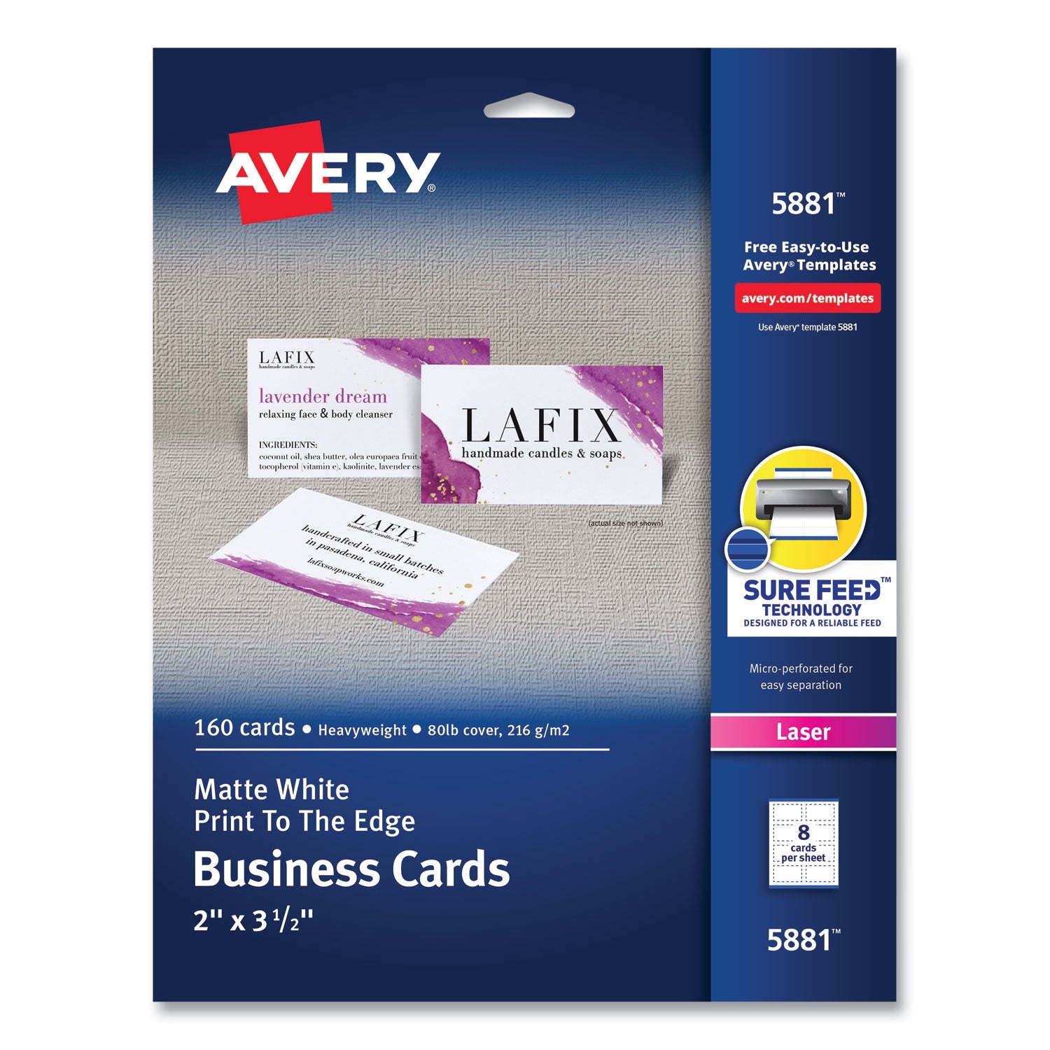 Printable Business Cards | Laser | White, 160/pk