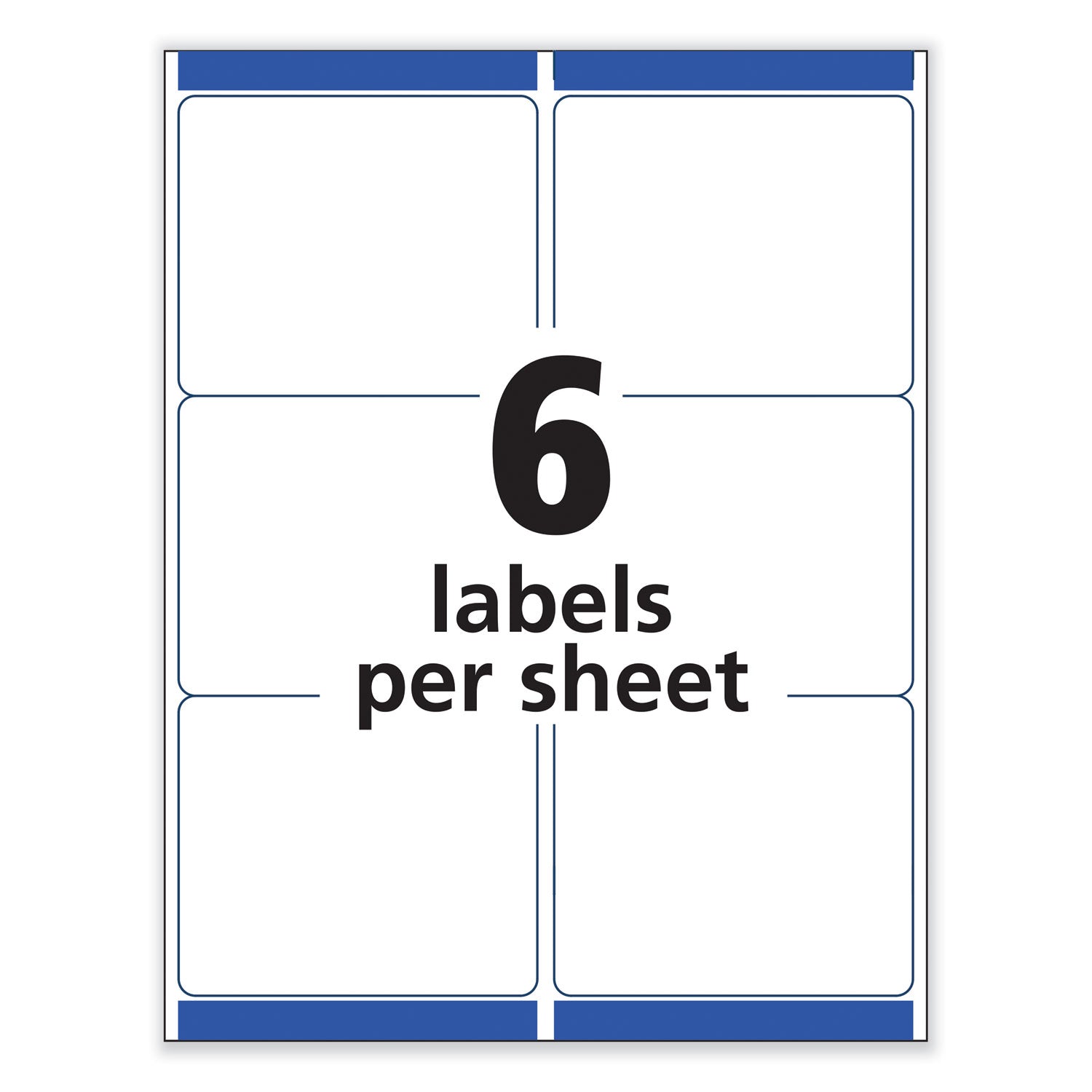 Avery® Removable Multi-Use Labels, Inkjet/laser Printers, 3.33 X 4, White, 6/sheet, 25 Sheets/pack