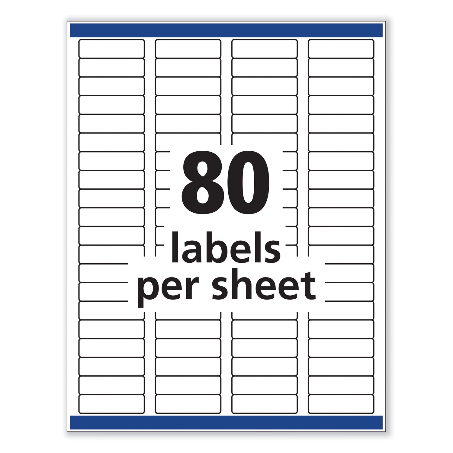 Avery® Removable Multi-Use Labels, Inkjet/laser Printers, 0.5 X 1.75, White, 80/sheet, 25 Sheets/pack