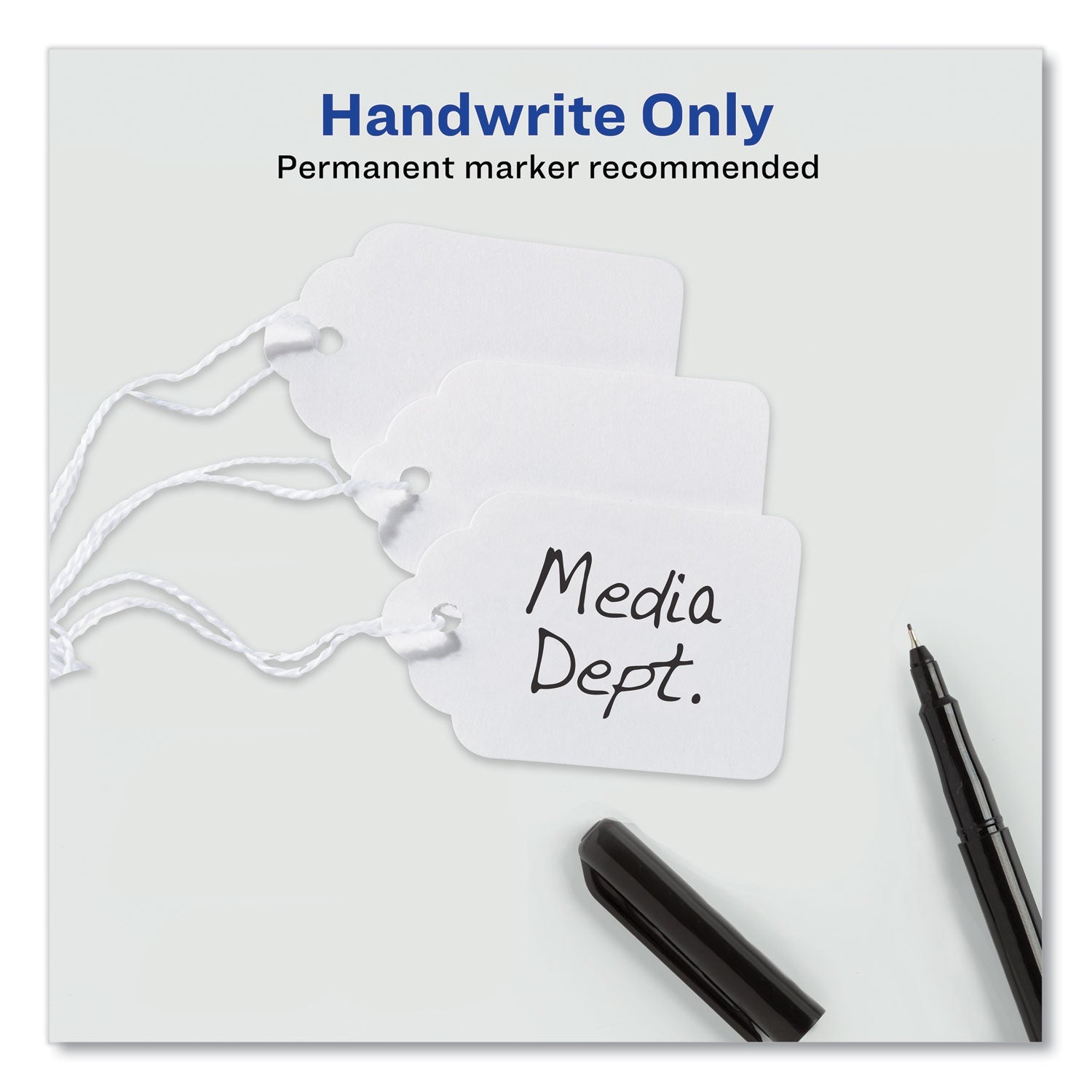 Avery® Medium-Weight White Marking Tags, 1.75 x 1.09, 1,000/Box