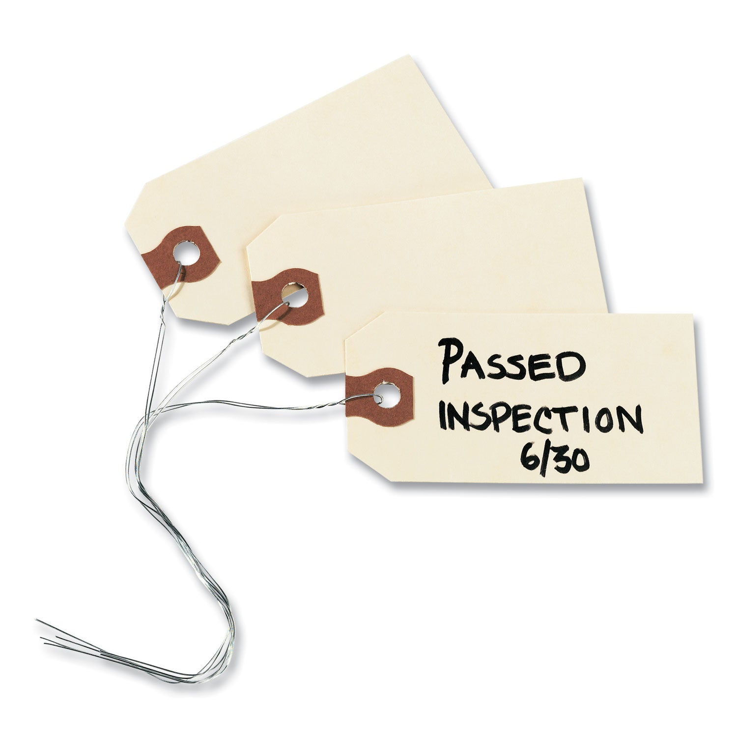 Avery® Double Wired Shipping Tags, 11.5 pt Stock, 3.25 x 1.63, Manila, 1,000/Box