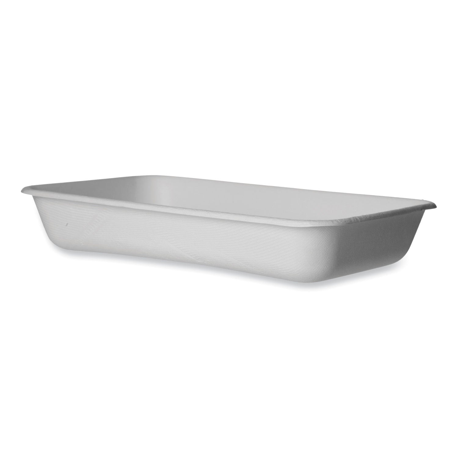 Eco-Products® WorldView Renewable Molded Fiber Containers, 10.47 x 10.47 x 1.76, White, 200/Carton