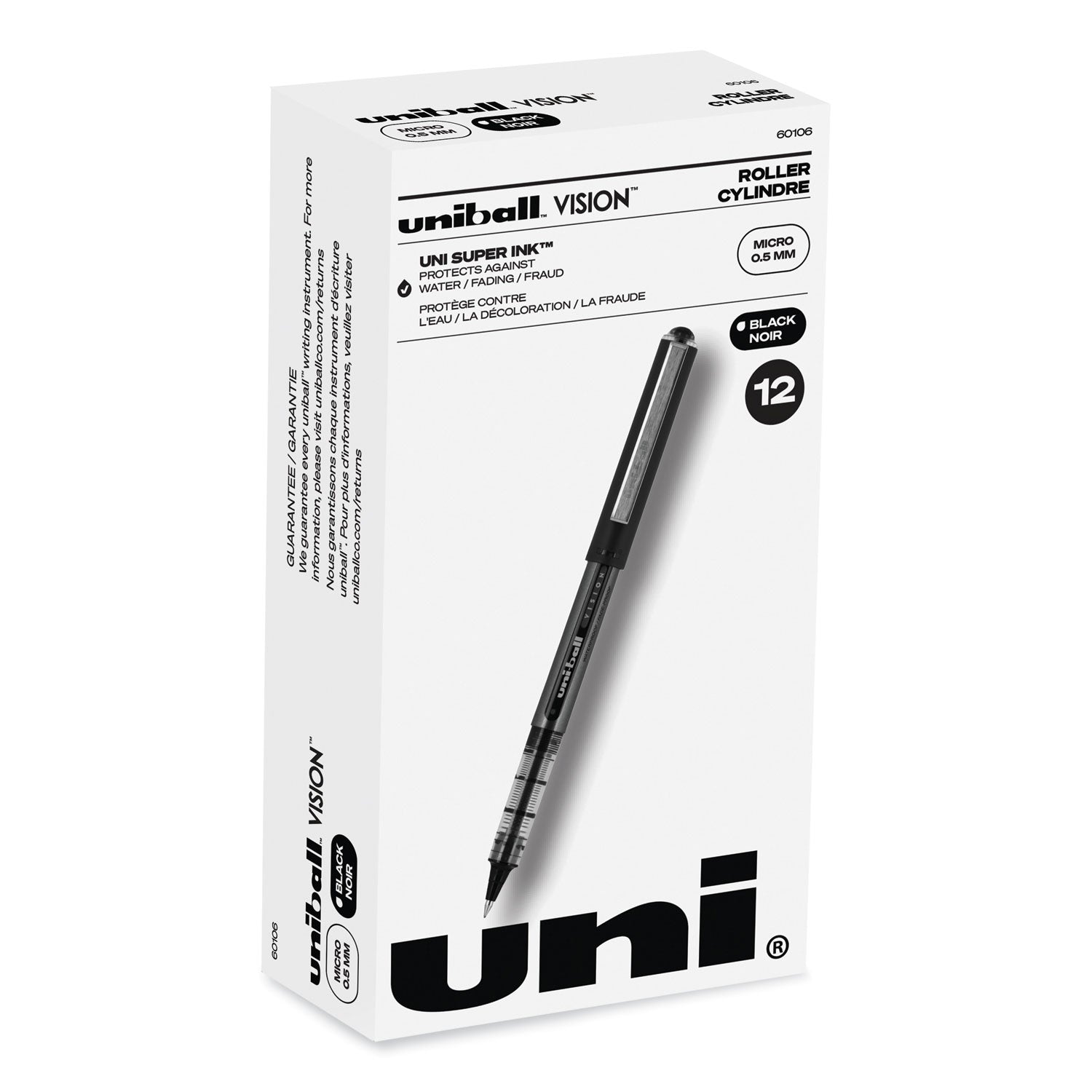 uniball VISION Rollerball Pen | Extra-Fine Black