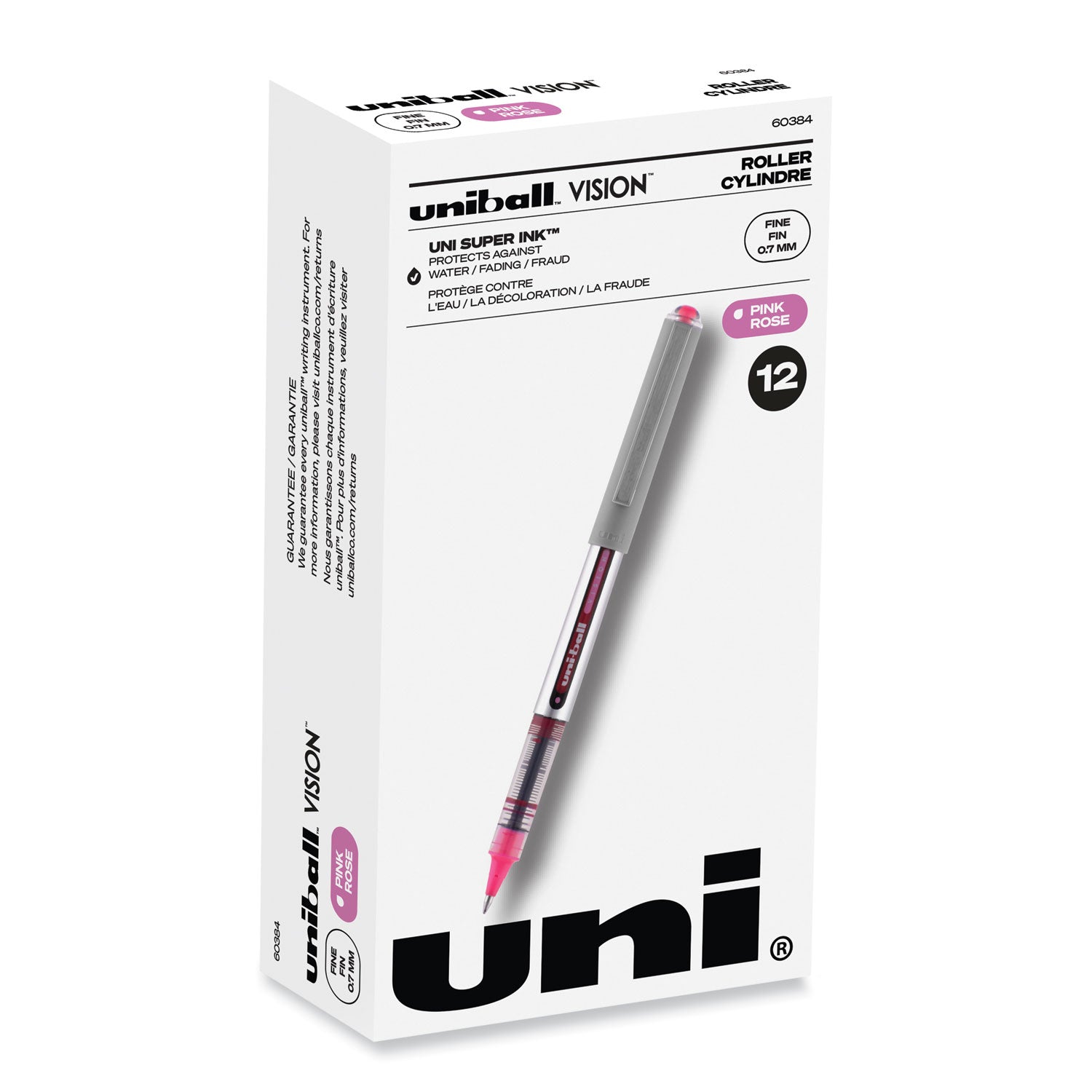 uniball VISION Rollerball Pen | Stick Fine Pink