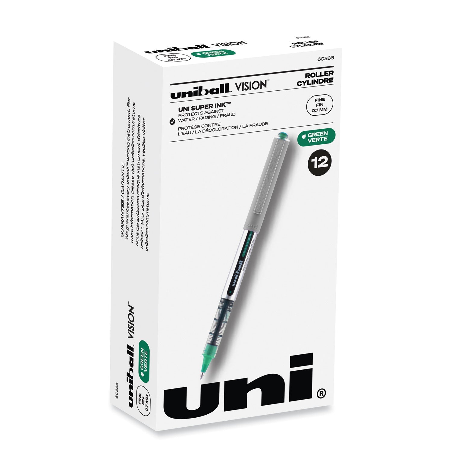 uniball VISION Rollerball Pen | Stick Fine Green