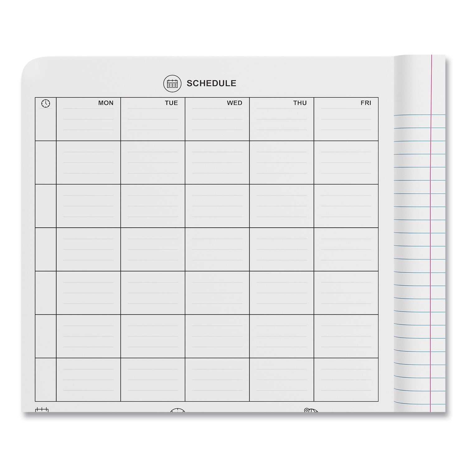 Universal® Composition Book, Medium/College Rule, Black Marble Cover, (100) 9.75 x 7.5 Sheets, 6/Pack