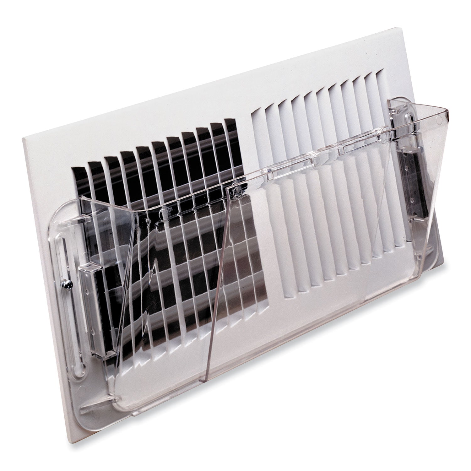 deflecto® Adjustable Sidewall Register Air Deflector, 10 x 3 x 5.5, Clear