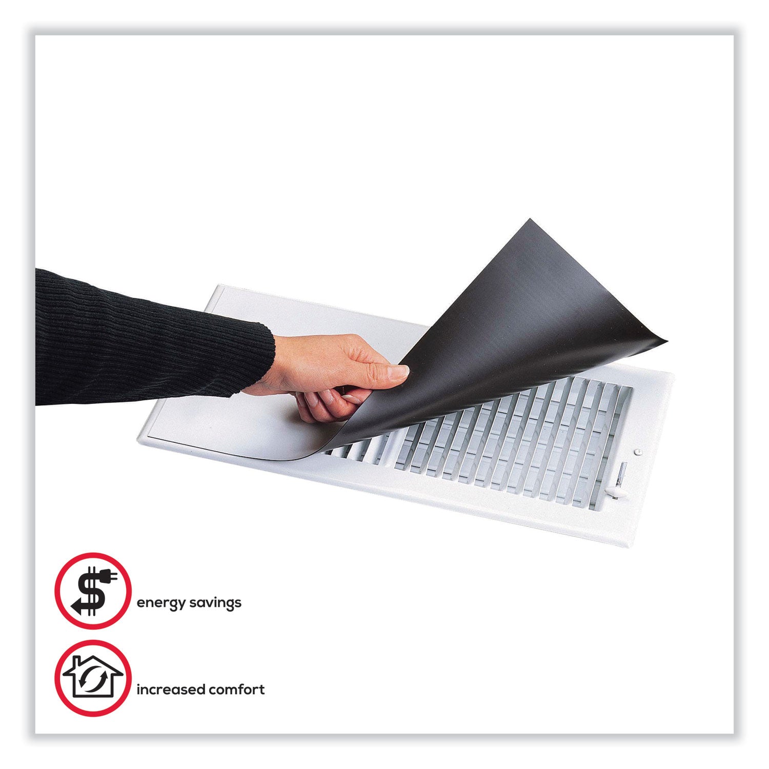 deflecto® Magnetic Vent Covers, 8 x 15 x 0.12, White, 3/Pack