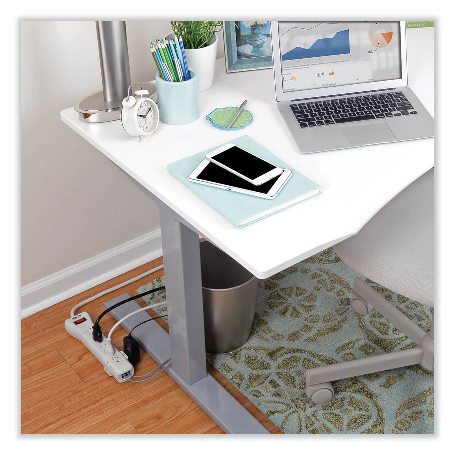 Tripp Lite by Eaton Protect It! Surge Protector, 7 AC Outlets, 15 ft Cord, 2,520 J, Light Gray - Bloom Skins