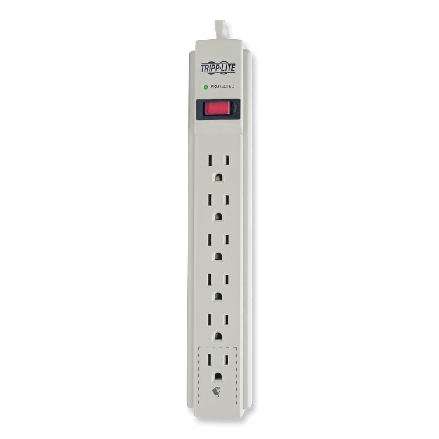 Tripp Lite by Eaton Protect It! Surge Protector, 6 AC Outlets, 15 ft Cord, 790 J, Light Gray - Bloom Skins